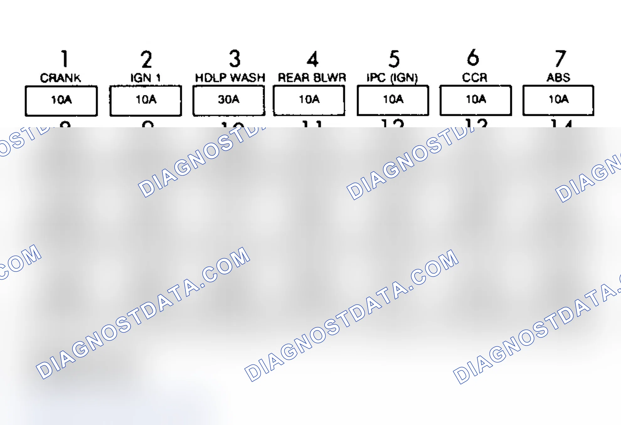 Scheme 4: TRUNK COMPARTMENT FUSE PANEL I.D. (1992 ELDORADO)