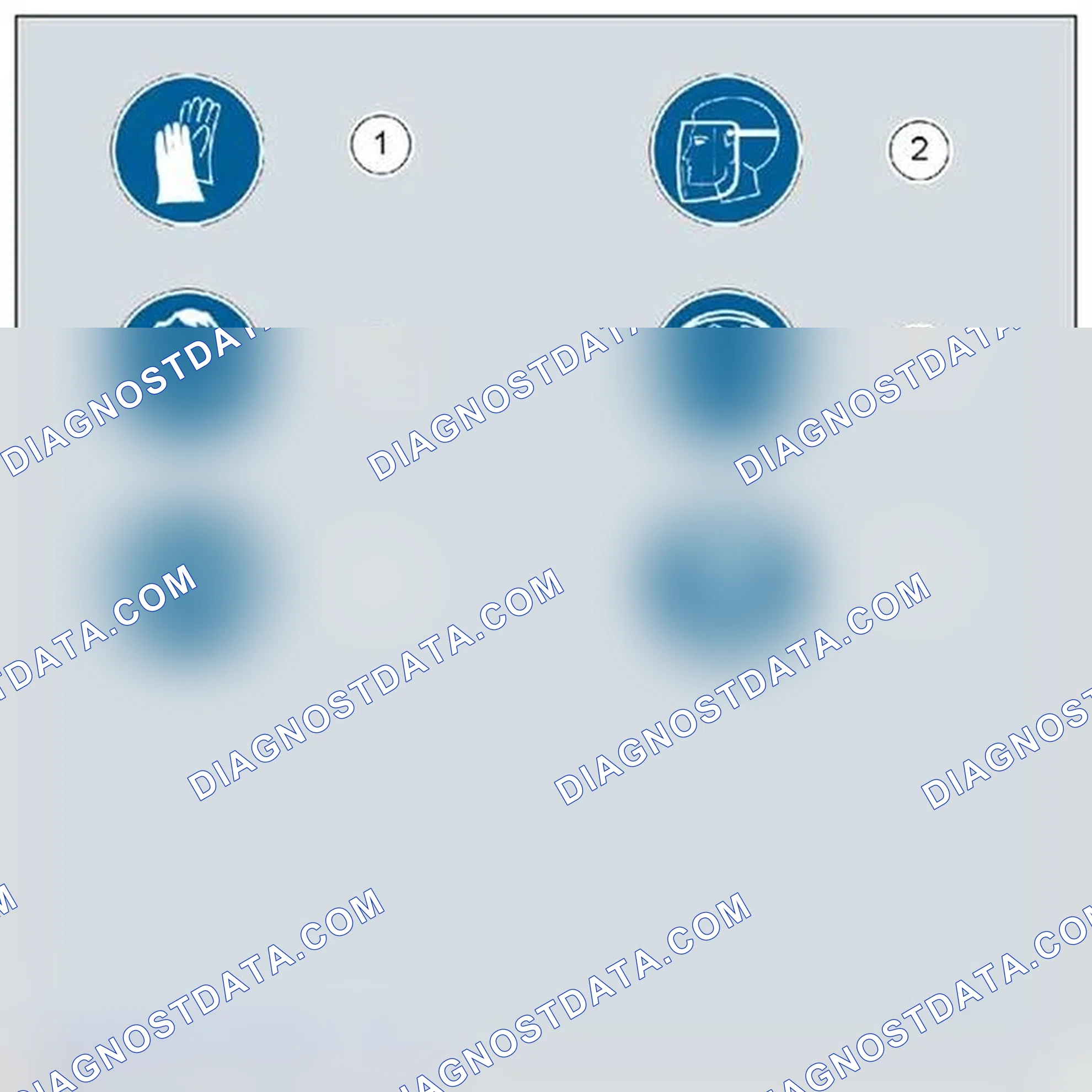 Scheme 17: Mandatory Protective Equipment - Health and safety symbols
