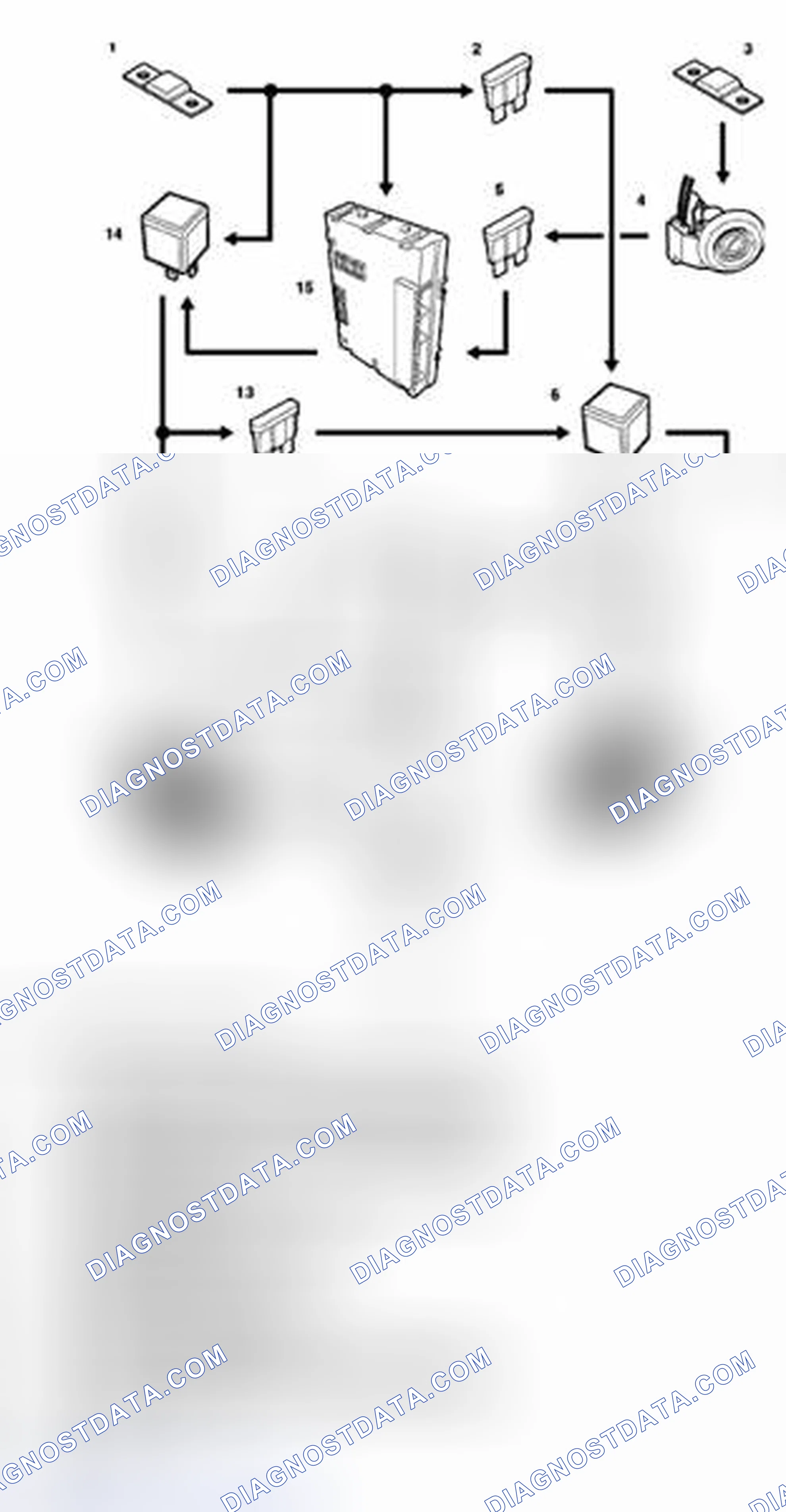 Scheme 16: SIDE DOOR WINDOW NETWORK DIAGRAM (3 DOOR) - FROM 2004 MODEL YEAR