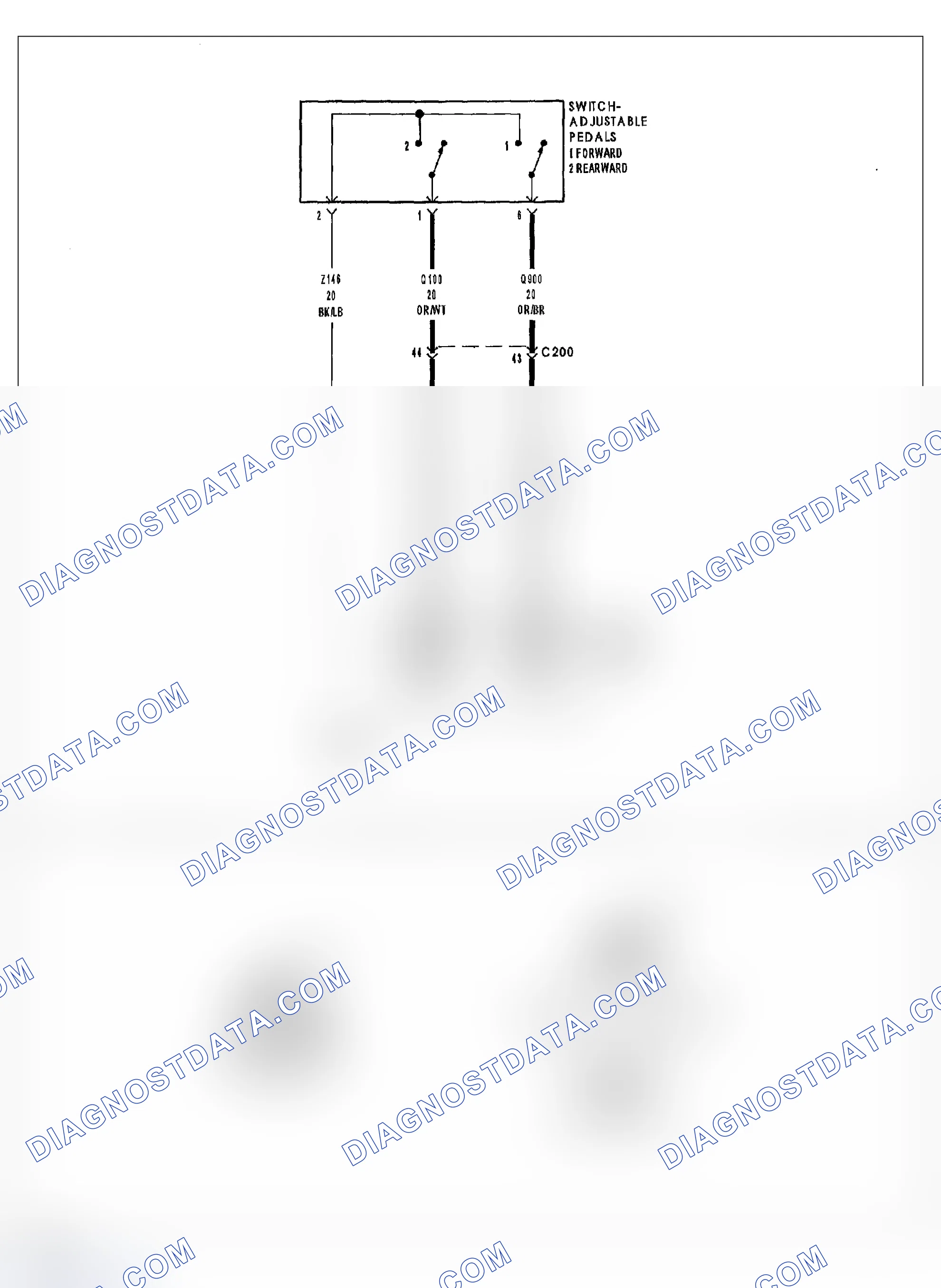 Scheme 29: B1D5C-ADJUSTABLE PEDAL SWITCH CIRCUIT STUCK FORWARD