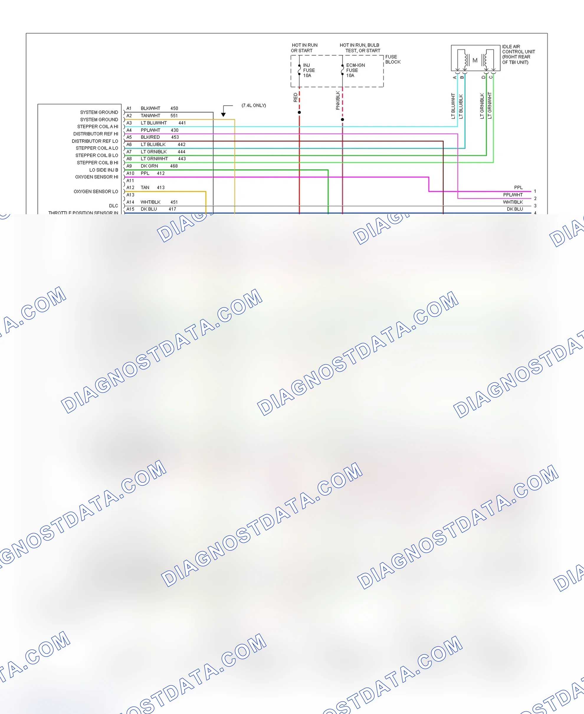 Scheme 114: Wiring Diagram (Pickup, Sierra, Suburban - 4.3L & 7.4L With M/T - 1 Of 3)