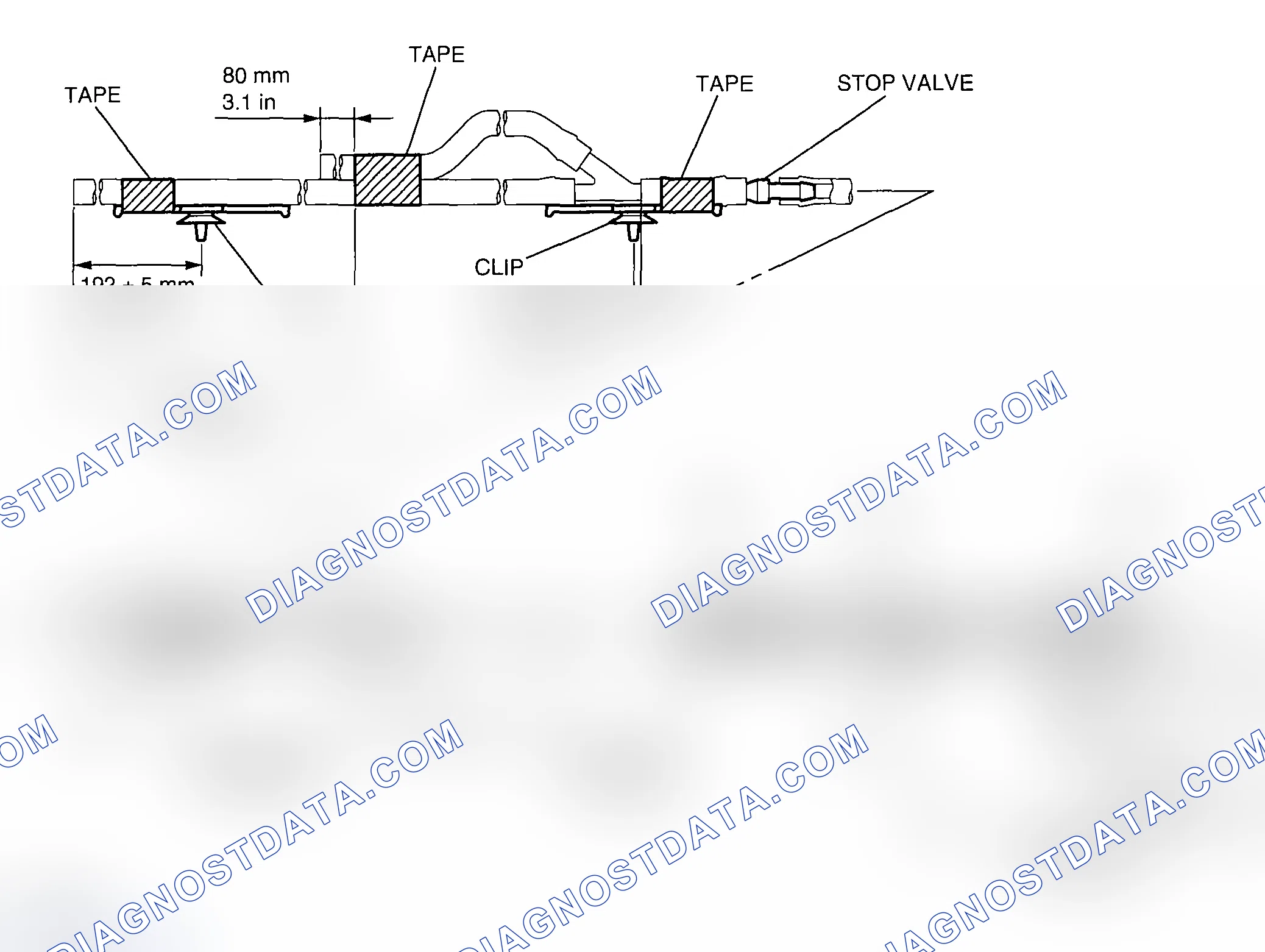 Scheme 49: >> A << CHARGE AIR COOLER WATER SPRAY WATER HOSE ASSEMBLY INSTALLATION