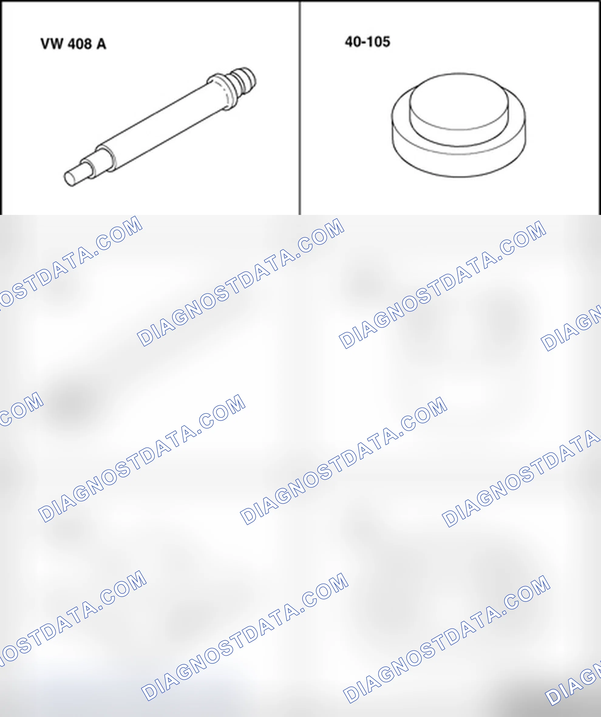 Scheme 932: Front wheel bearing, pressing out and in (with wheel bearing housing removed)