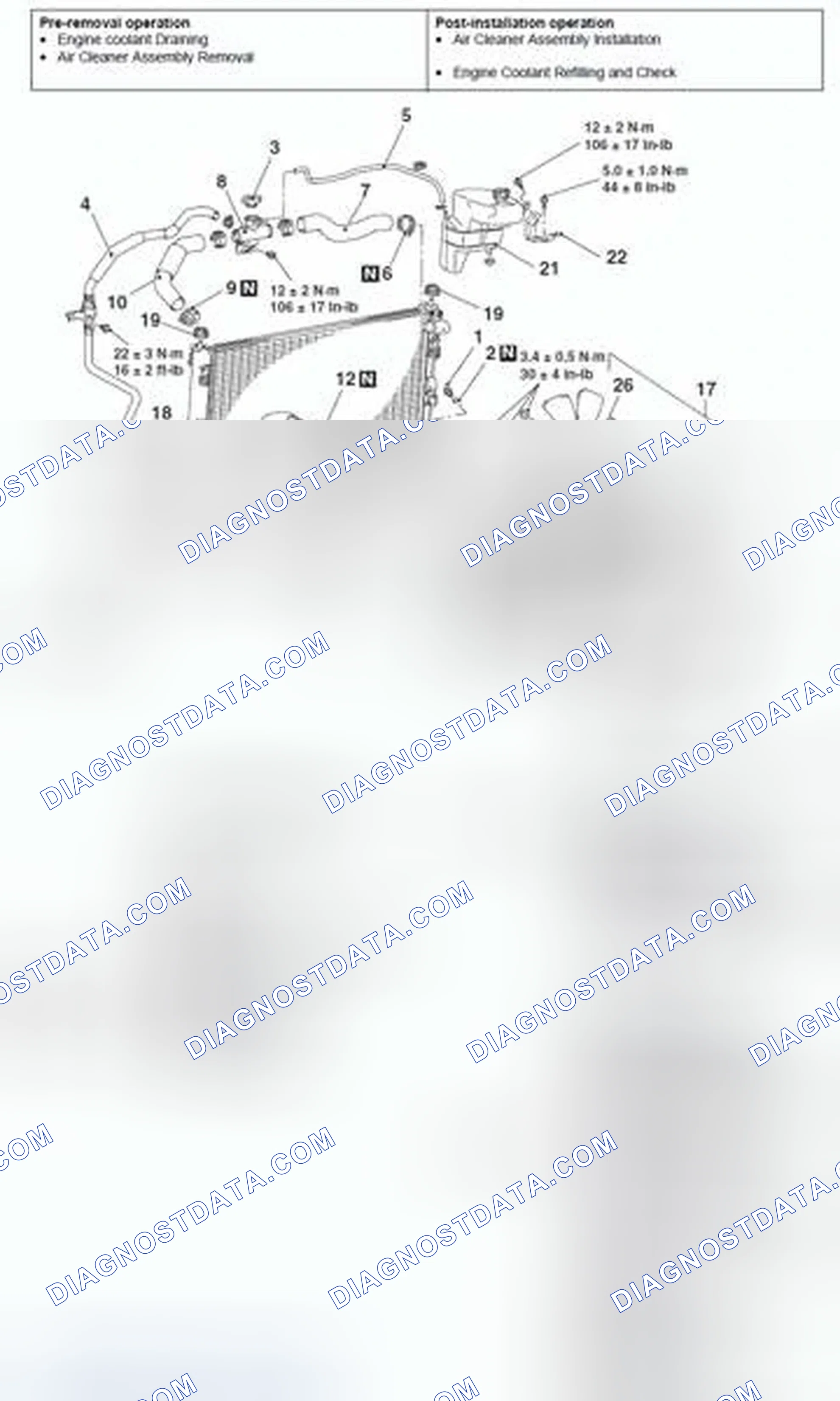 Scheme 25: REMOVAL AND INSTALLATION < 3.0L ENGINE >