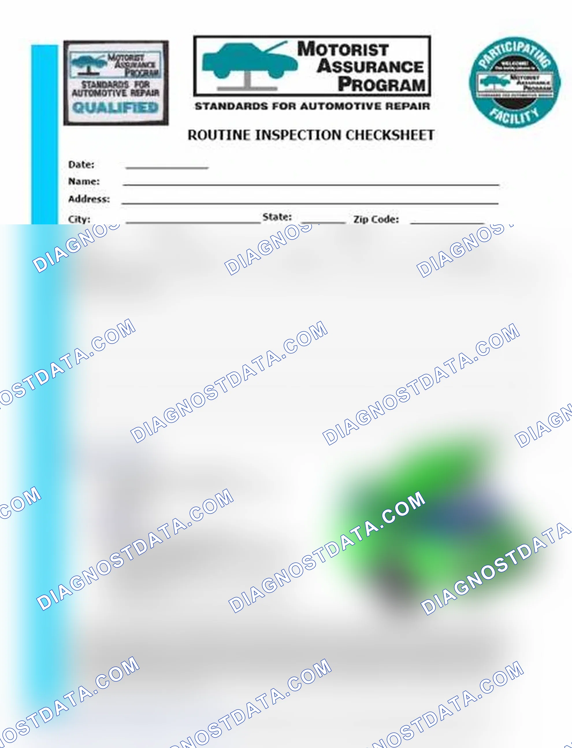 Scheme 26: Routine Inspection Checksheet (1 Of 2)