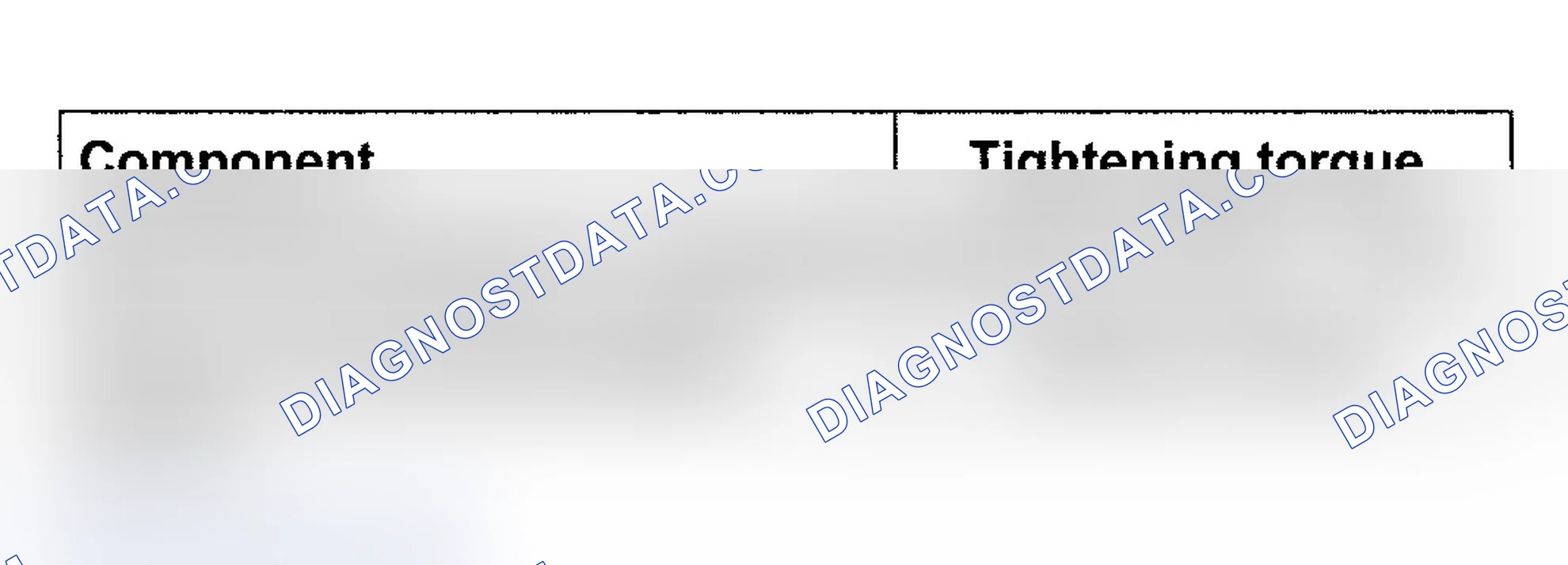 Scheme 110: TORQUE SPECIFICATIONS