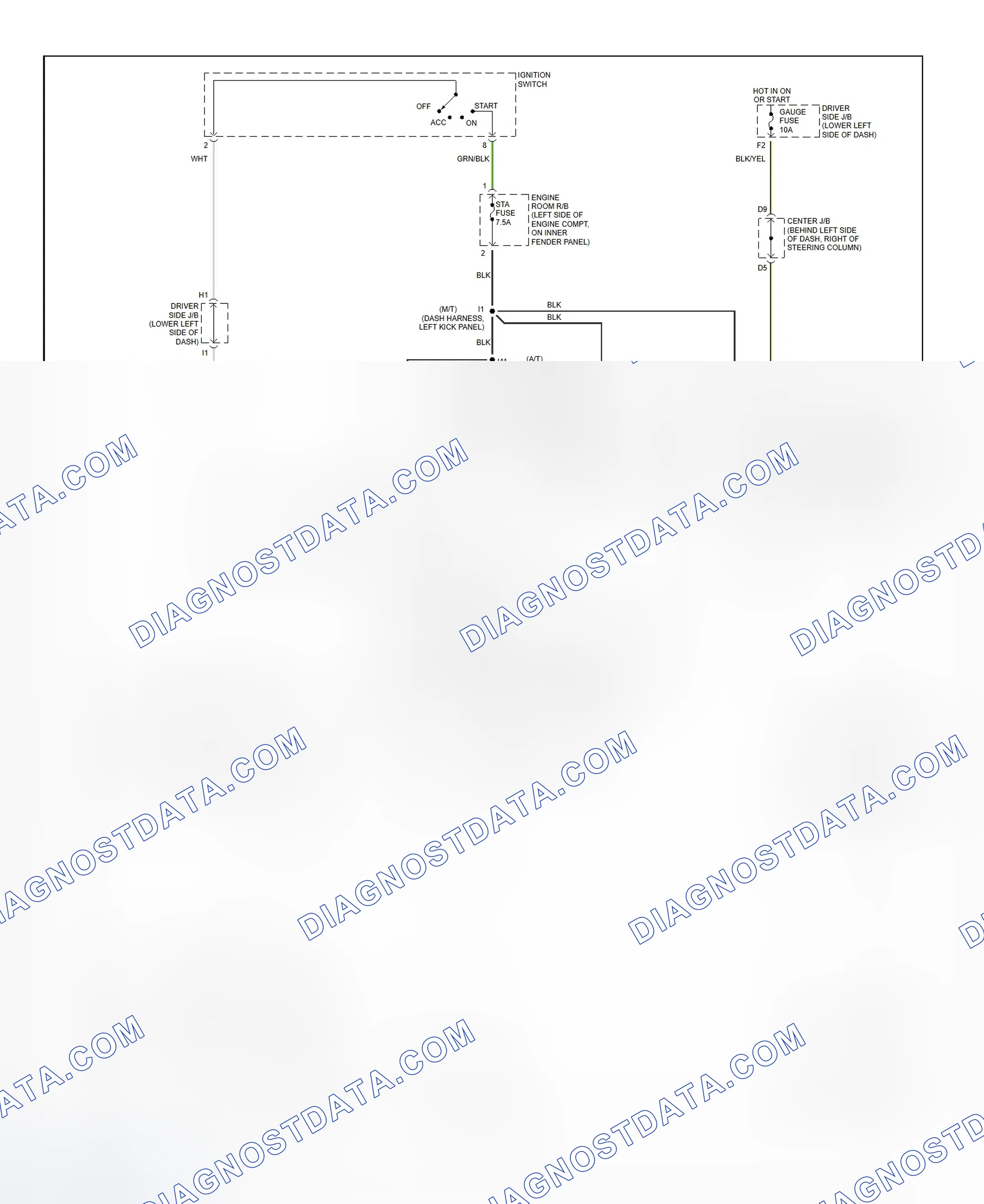 Fig. 37: Starting System Wiring Diagram (4Runner)