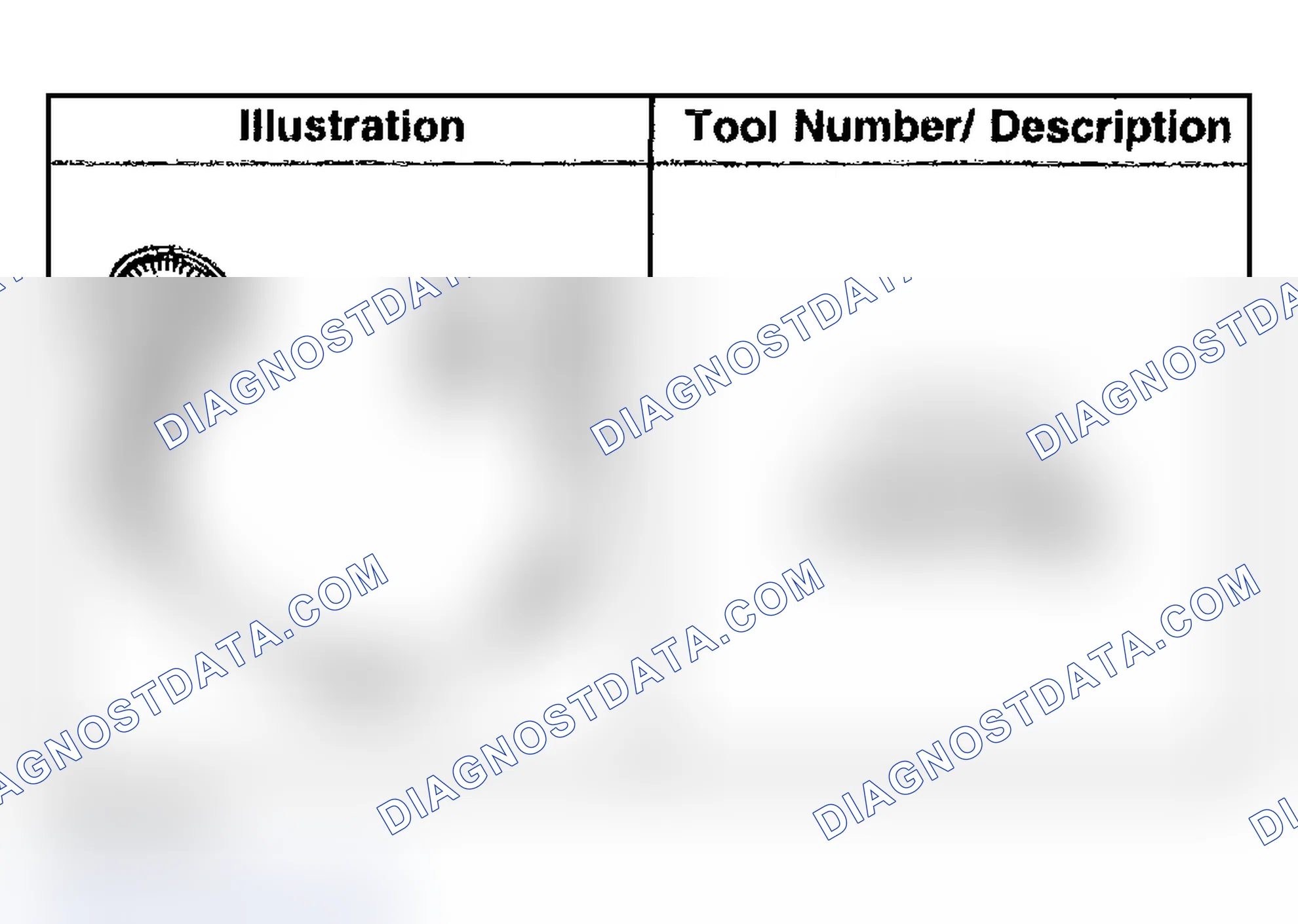 Scheme 54: Special Tools and Equipment
