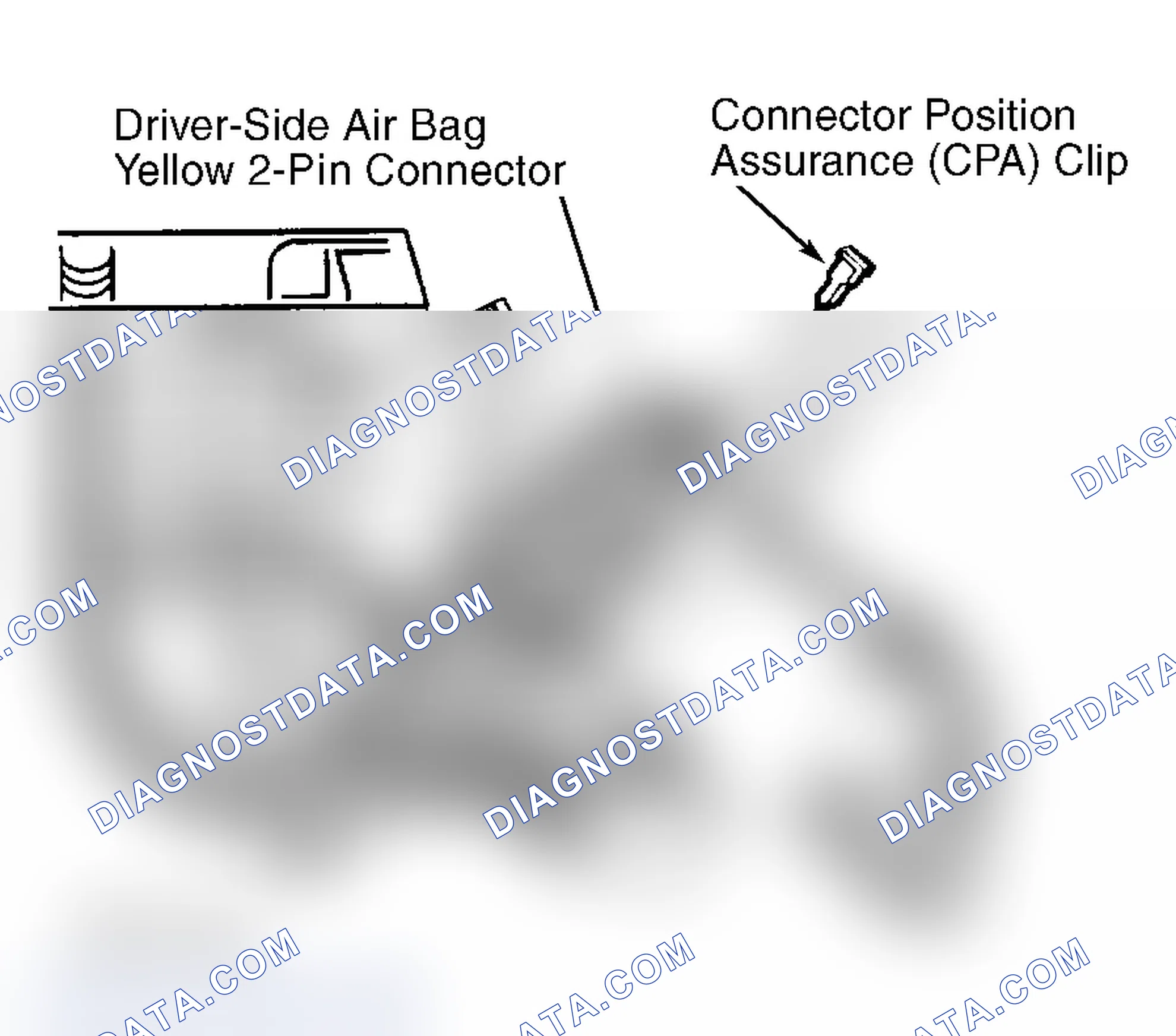 Scheme 57: Identifying Driver Air Bag Yellow 2-Pin Connector (Montana, Silhouette & Venture)