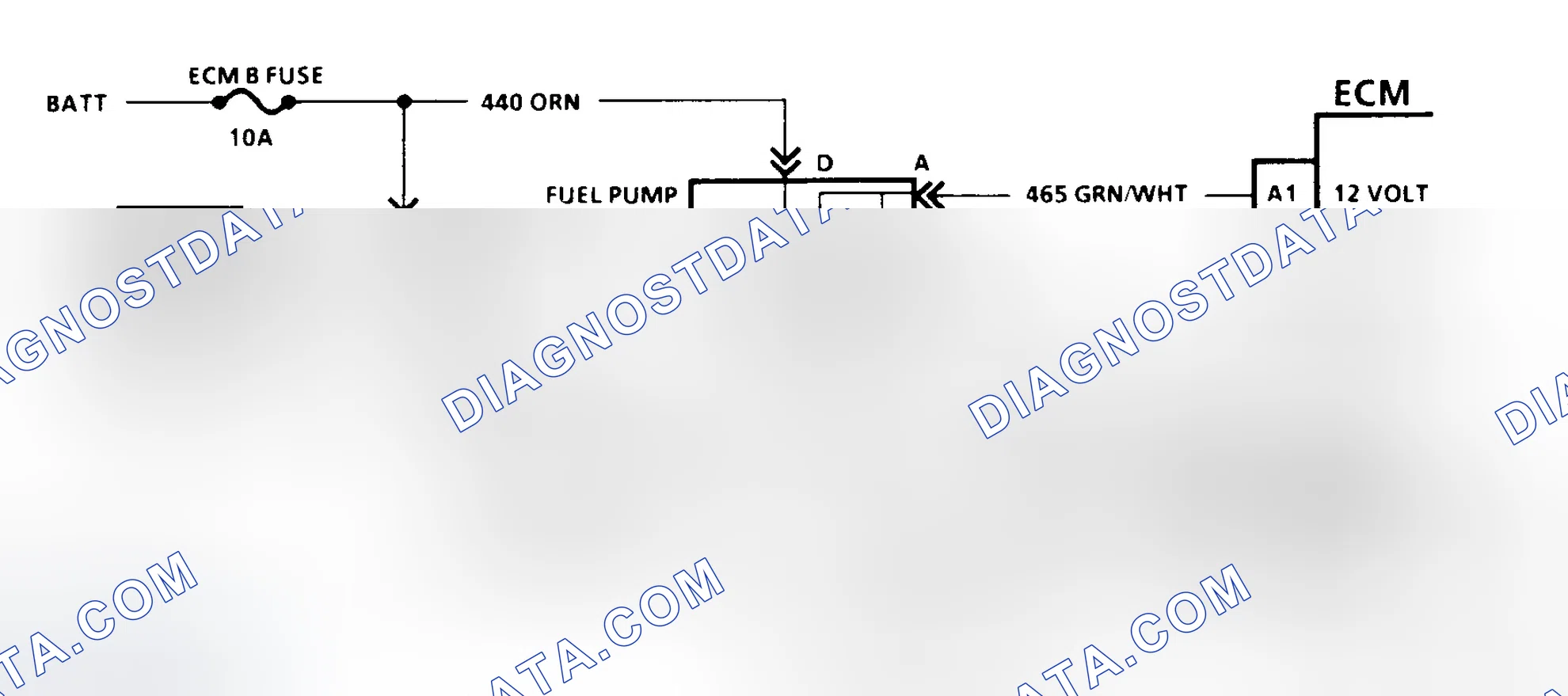 Scheme 138: Code 54 Schematic (Astro, Safari, S & T Series) Fuel Pump Circuit