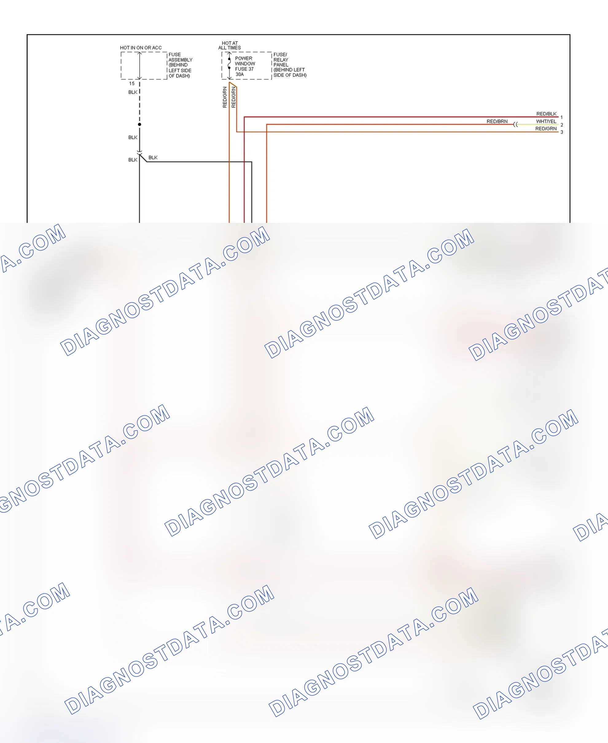 Scheme 9: Power Window System Wiring Diagram (A4 - 1 Of 2)