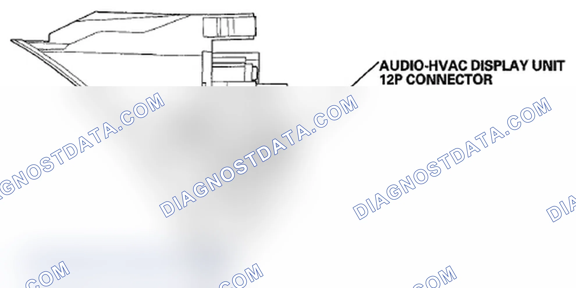 Scheme 54: Audio-HVAC Display Unit Connector for Inputs and Outputs (with premium audio)