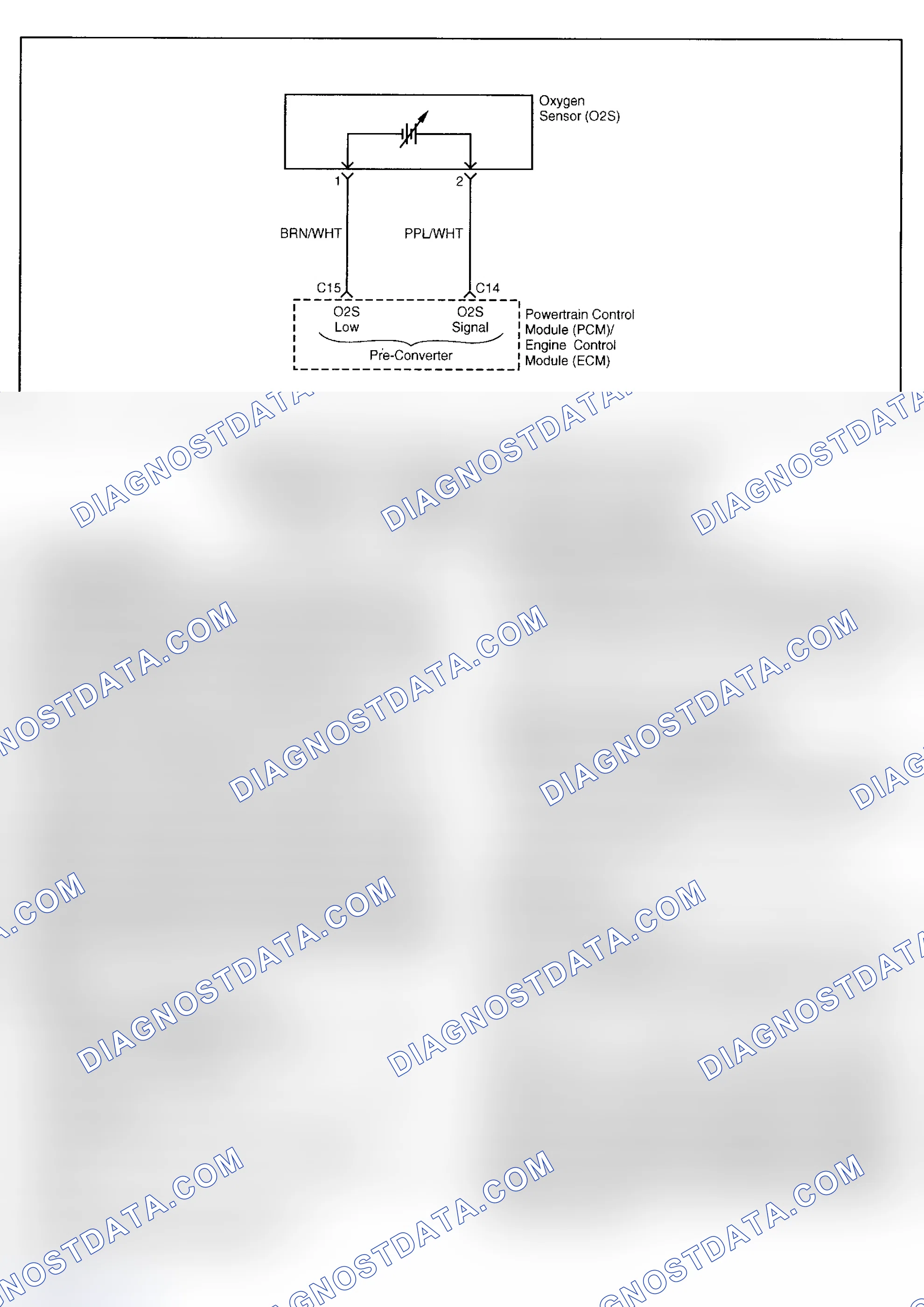 Scheme 57: DTC P0132: O2 BANK 1 SENSOR 1 HIGH VOLTAGE