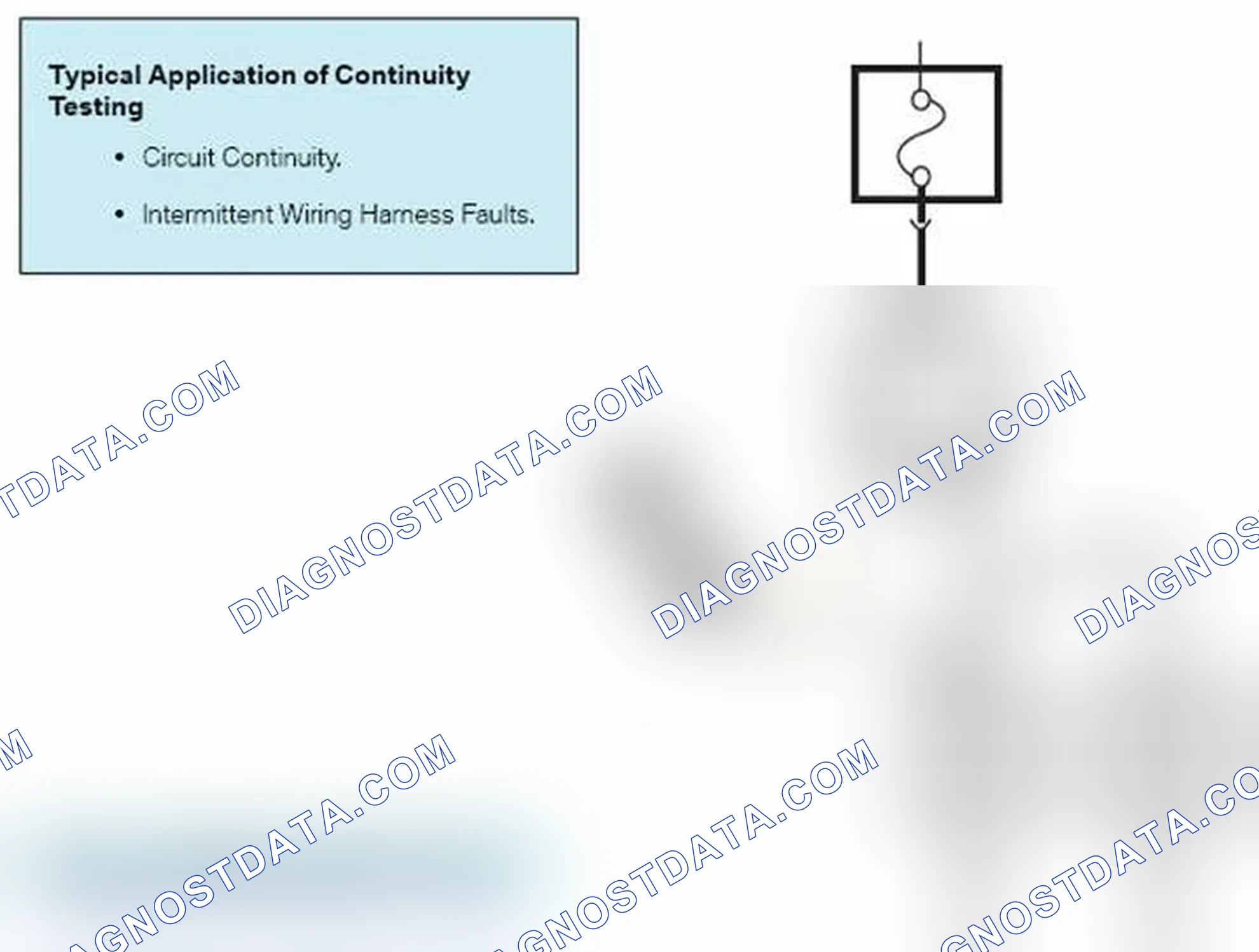 Scheme 290: DVOM display will indicate continuity of circuit.