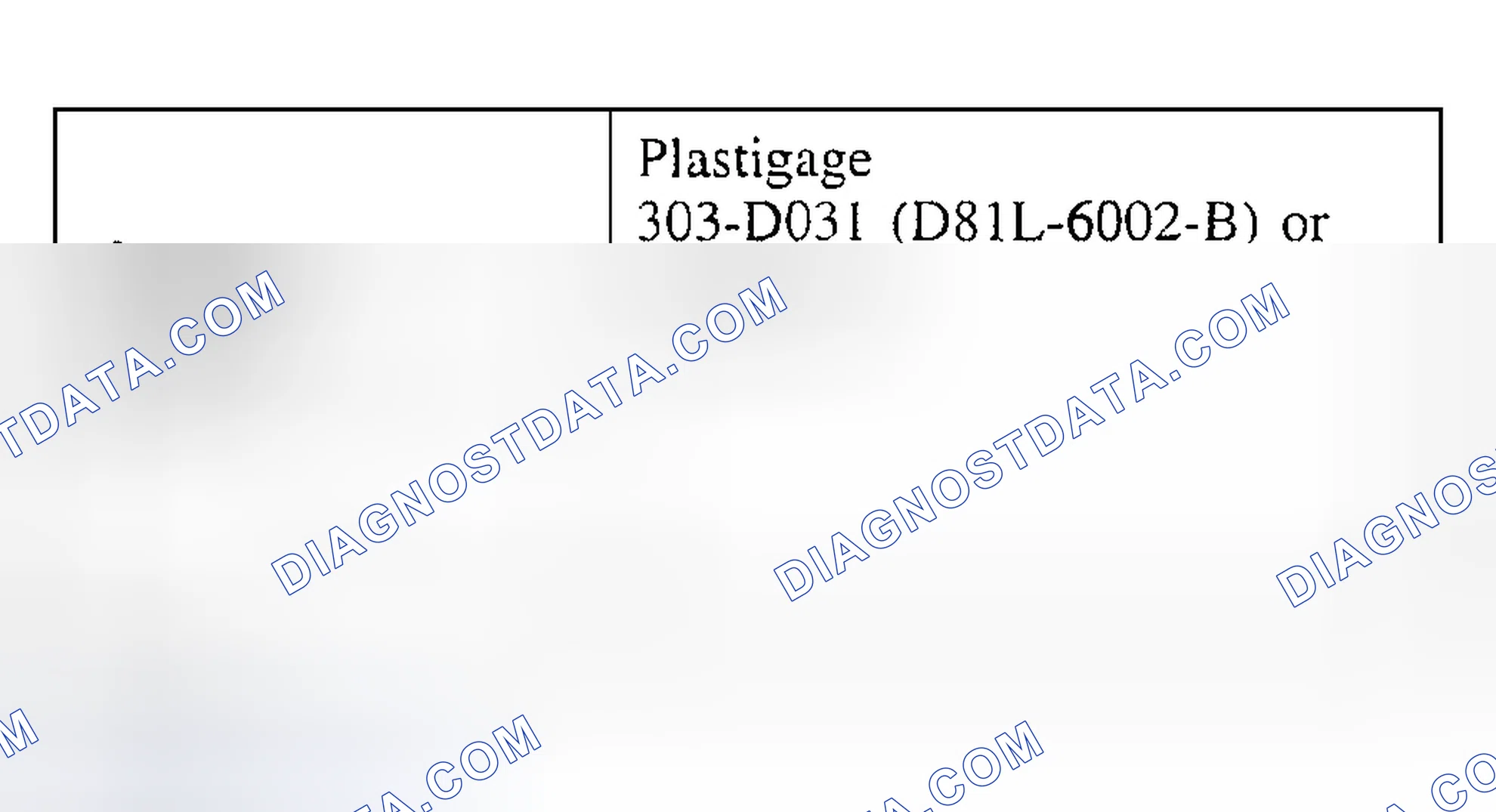 Scheme 22: CAMSHAFT JOURNAL - CLEARANCE, PLASTIGAGE METHOD
