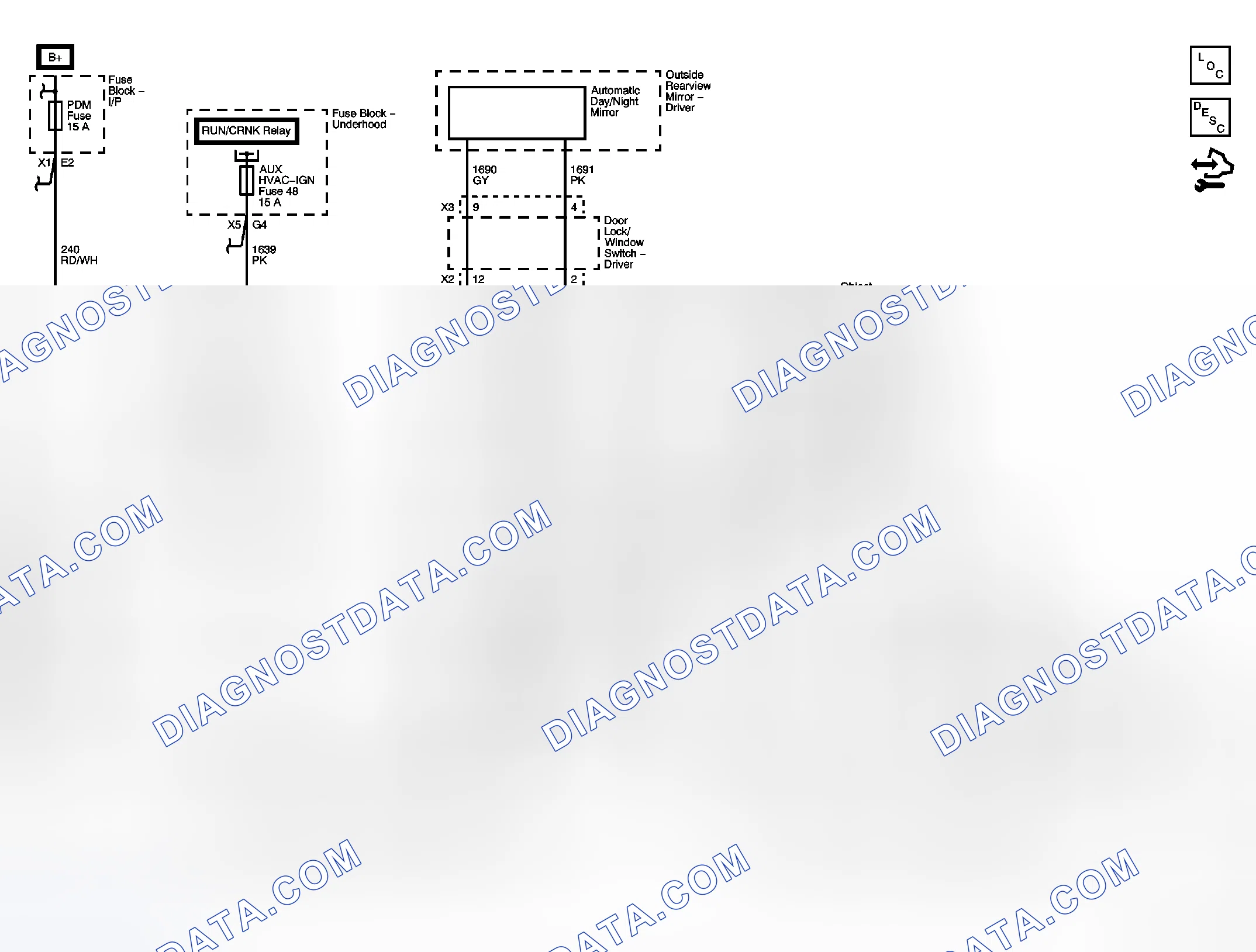 Scheme 1: Inside Rearview Mirror Schematics