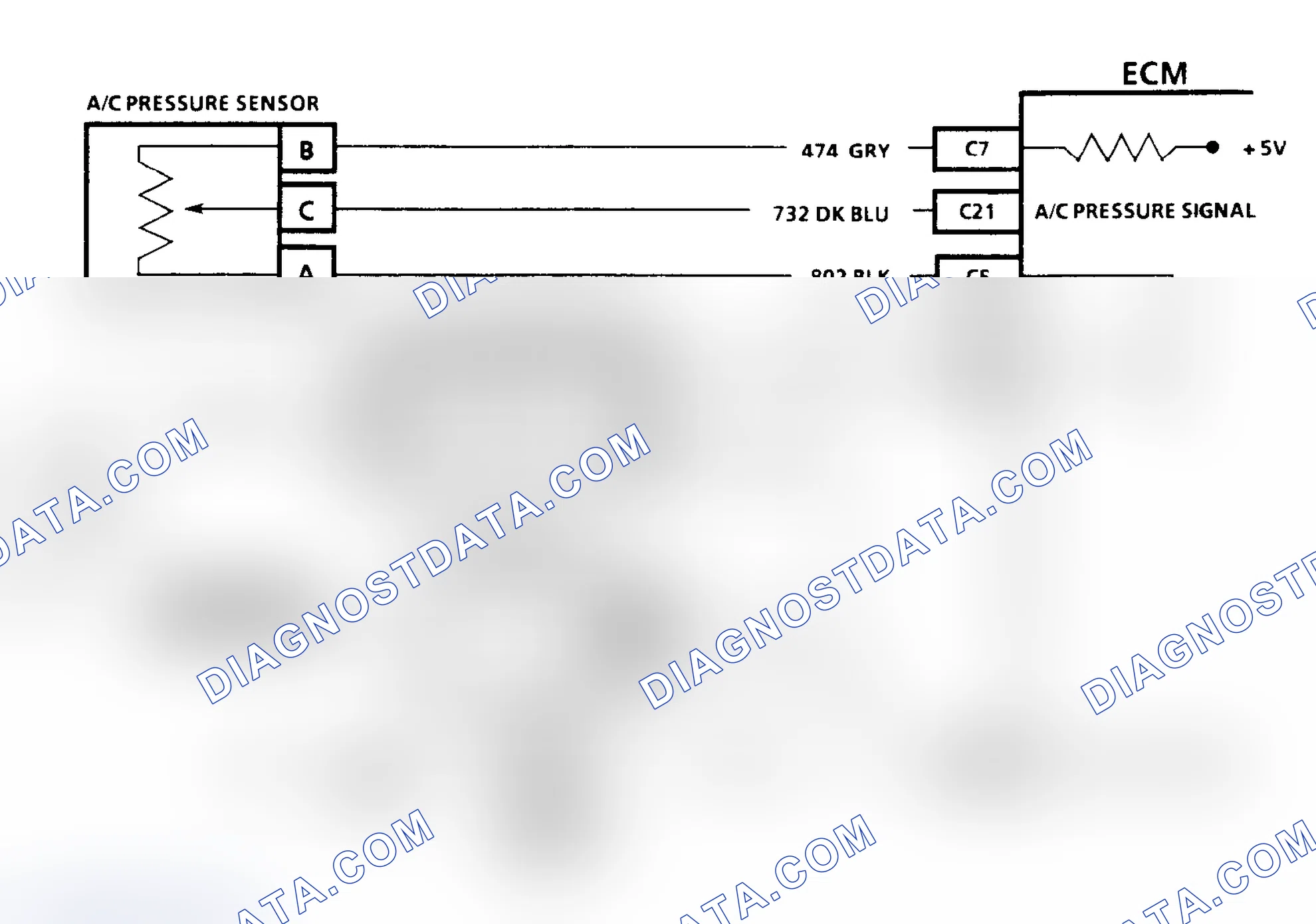 Scheme 289: Code 66, Schematic, W Body A/C Psi. Sensor