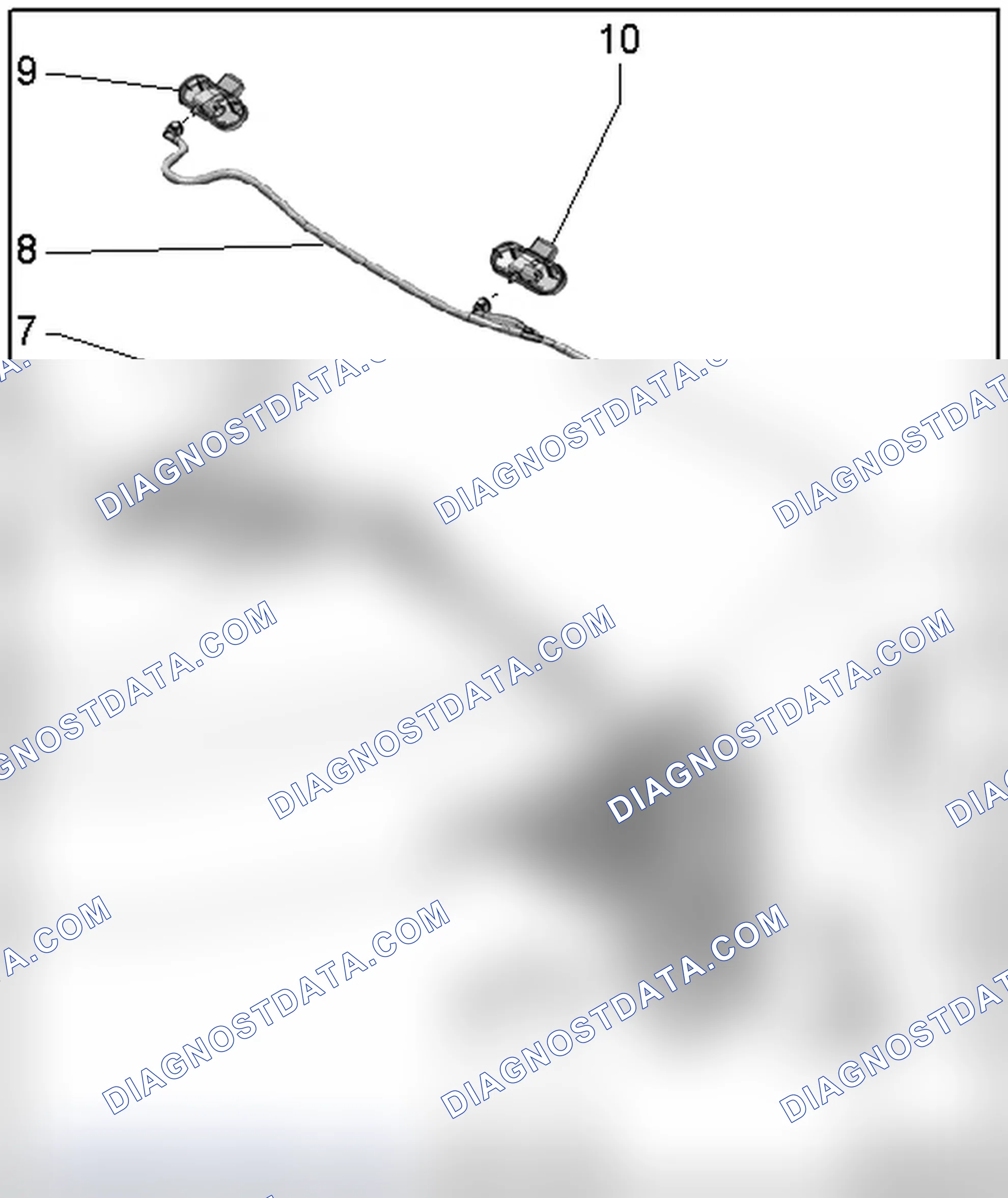 Scheme 68: WASHER FLUID RESERVOIR, HOSES AND NOZZLES OVERVIEW
