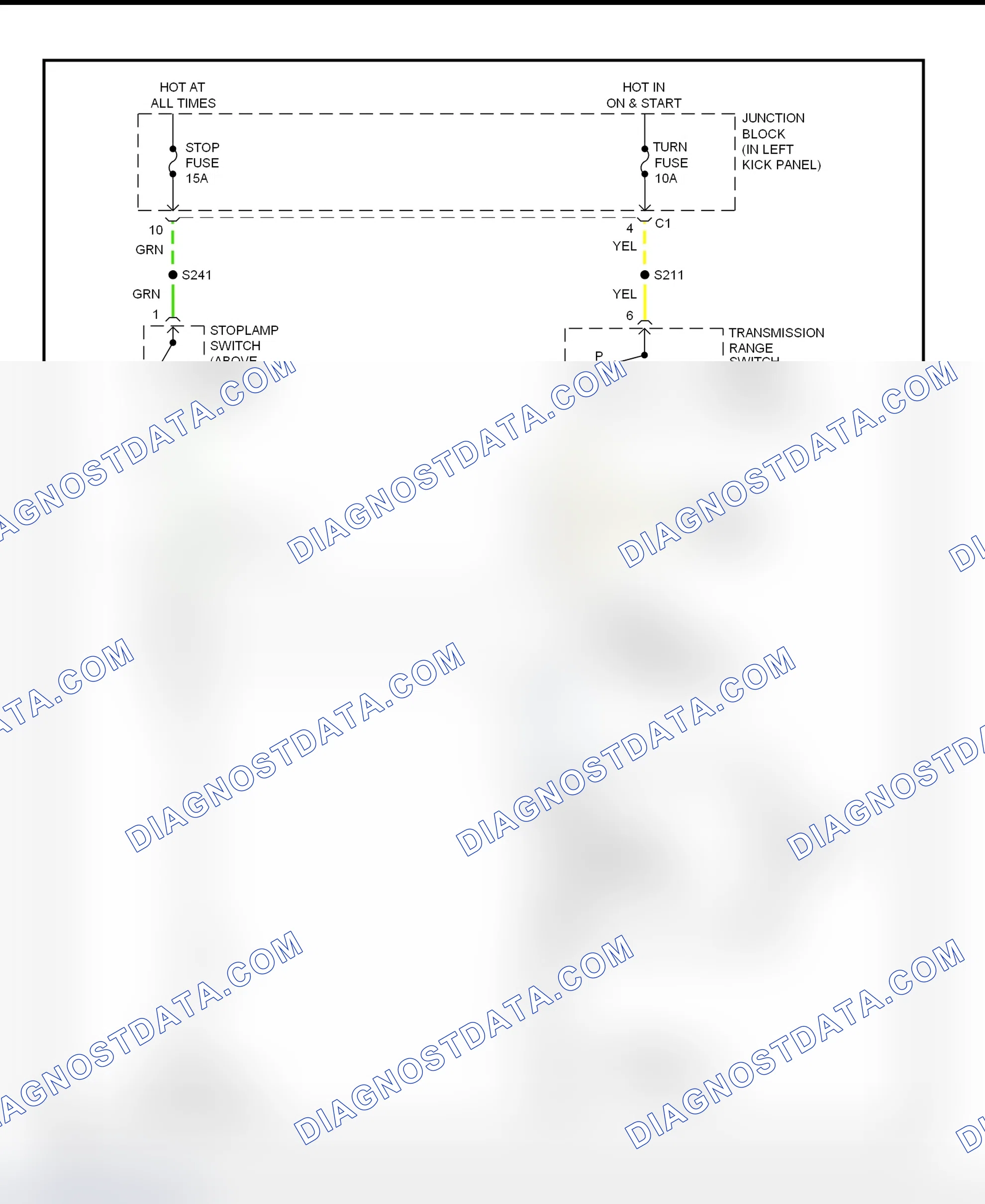 Scheme 11: Shift Interlock System Wiring Diagram (2002 Tracker - With Cruise Control)