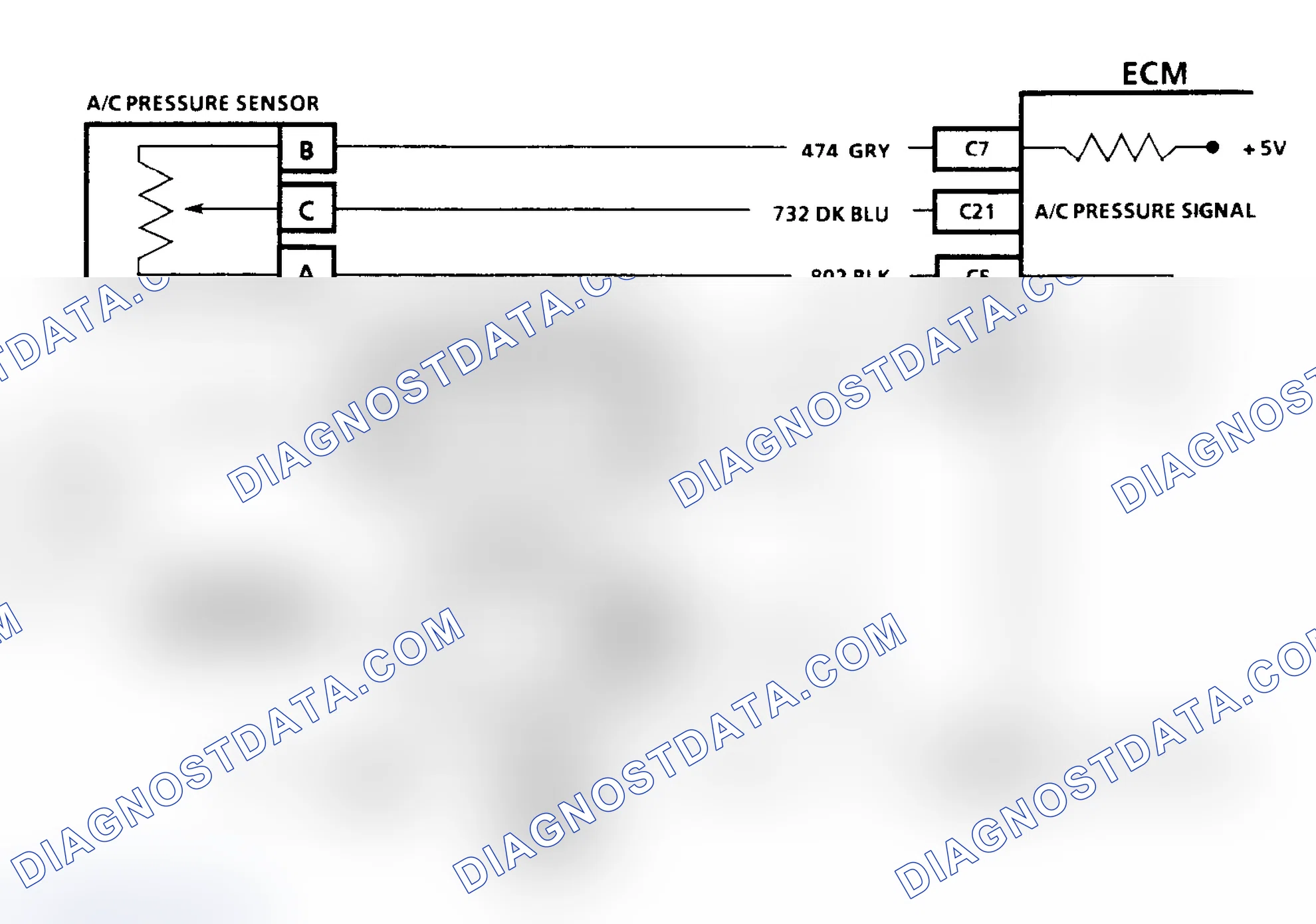 Scheme 234: Code 66, Schematic, W Body A/C Psi. Sensor