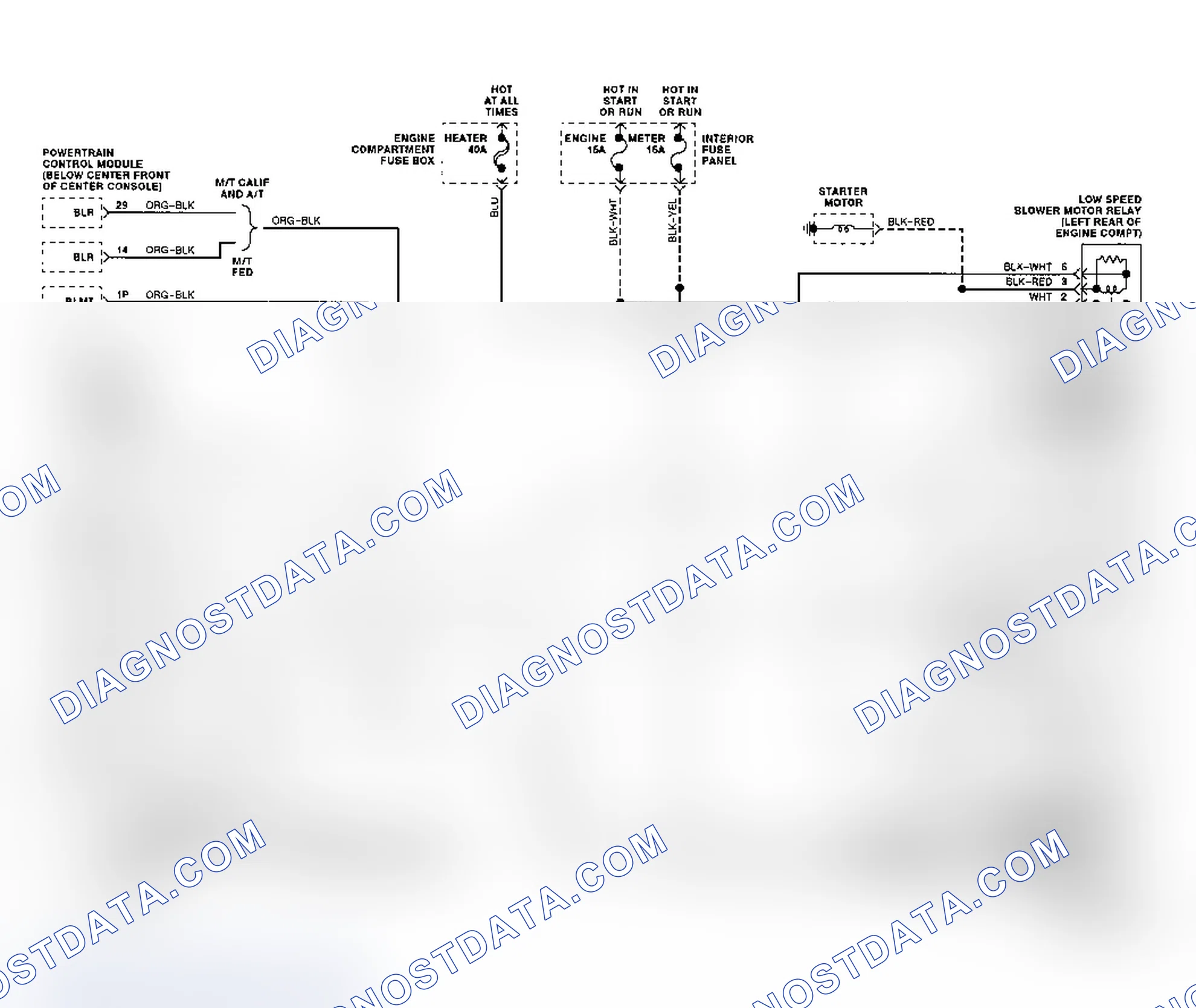 Scheme 301: Code 72 Schematic ("C" & "K" Series Diesel) VSS Circuit Loss Transmission Output Signal