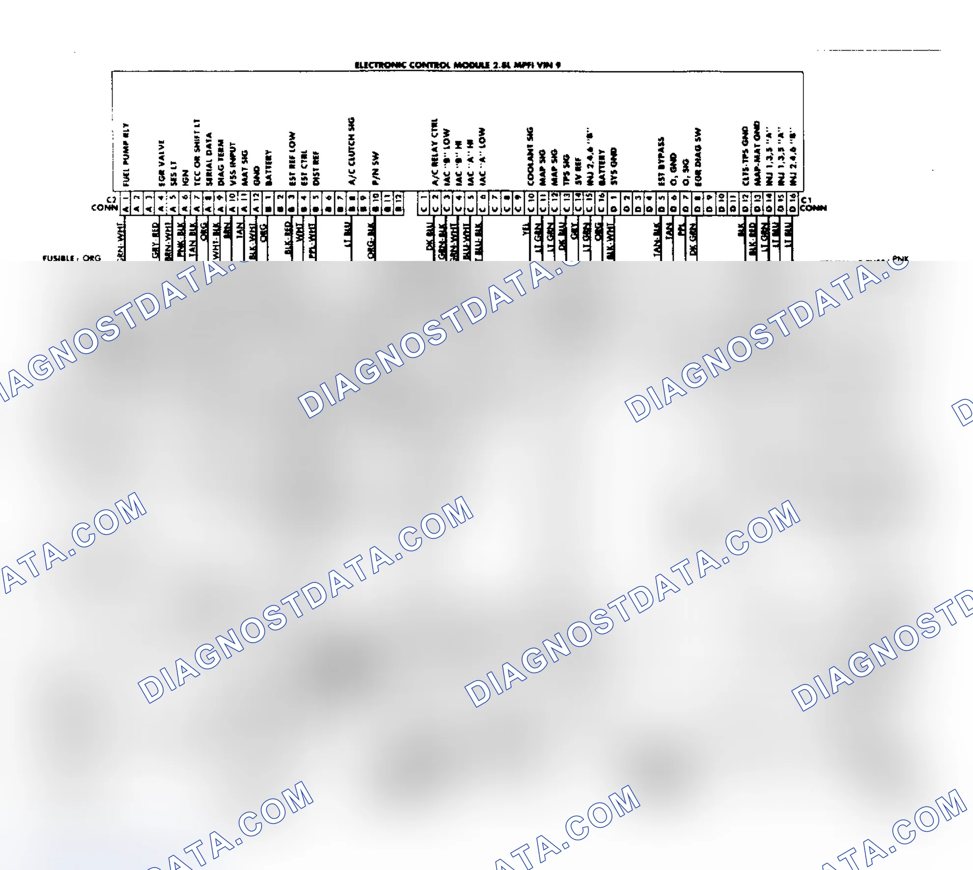 Scheme 700: PFI Wiring Diagram (2.8L Fiero)