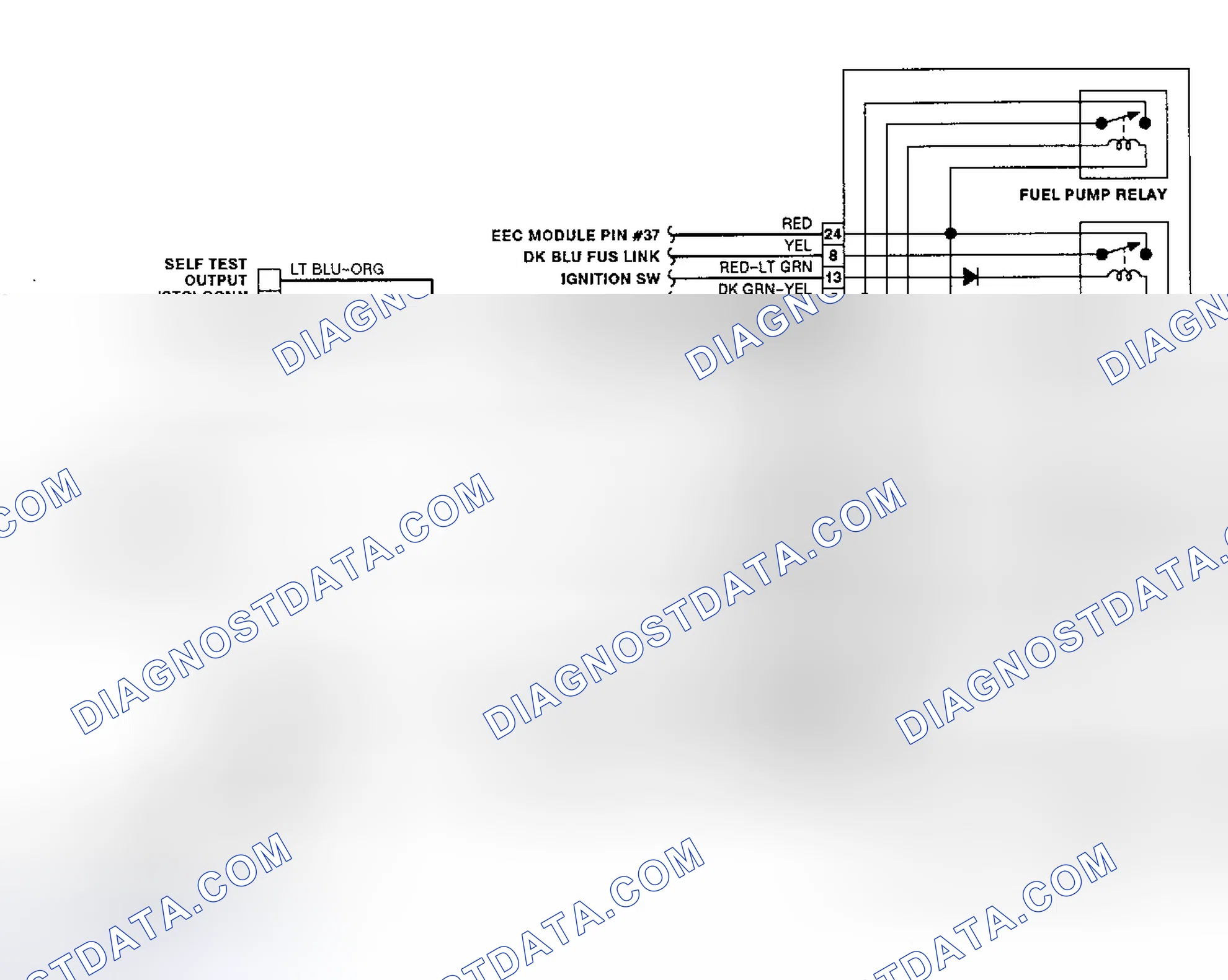 Scheme 6: Electric Cooling Fan Wiring Diagram (Mustang 2.3L)