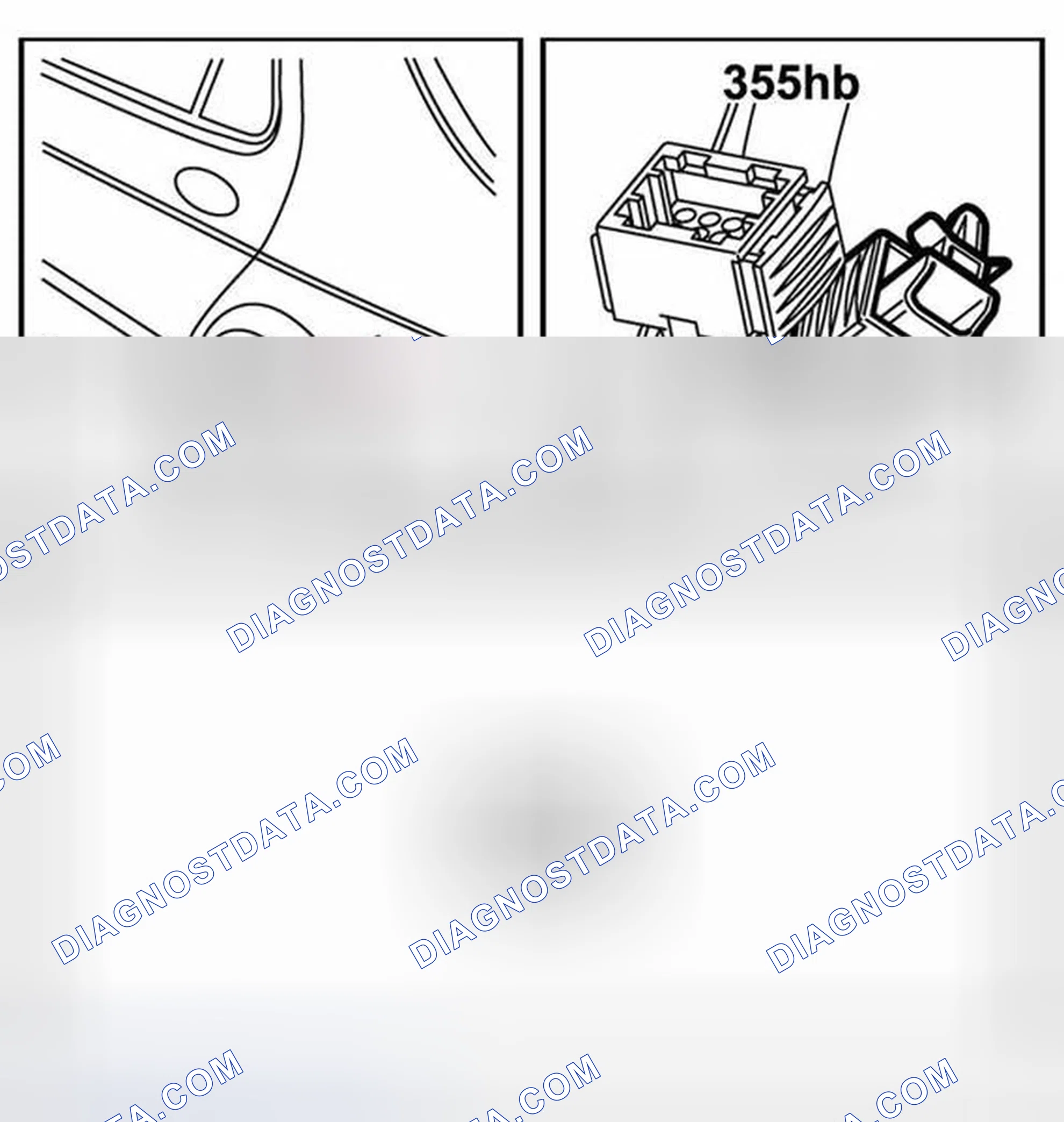 Scheme 98: Connection, CD Changer Bus Connection (355hb)