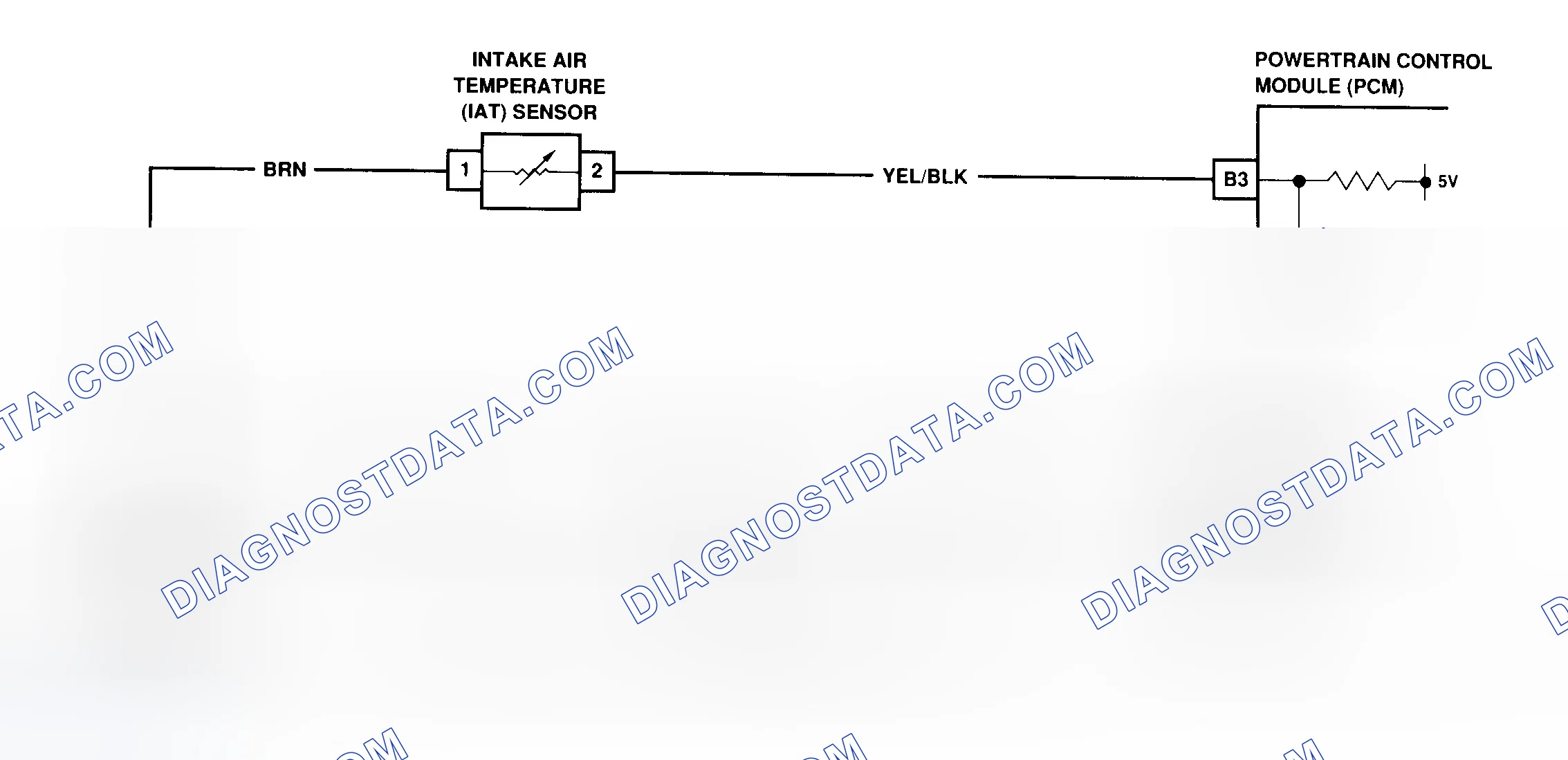 Scheme 72: CODE 24 - Schematic (Prizm LSi) Intake Air Temperature Sensor, Open Or Shorted Circuit