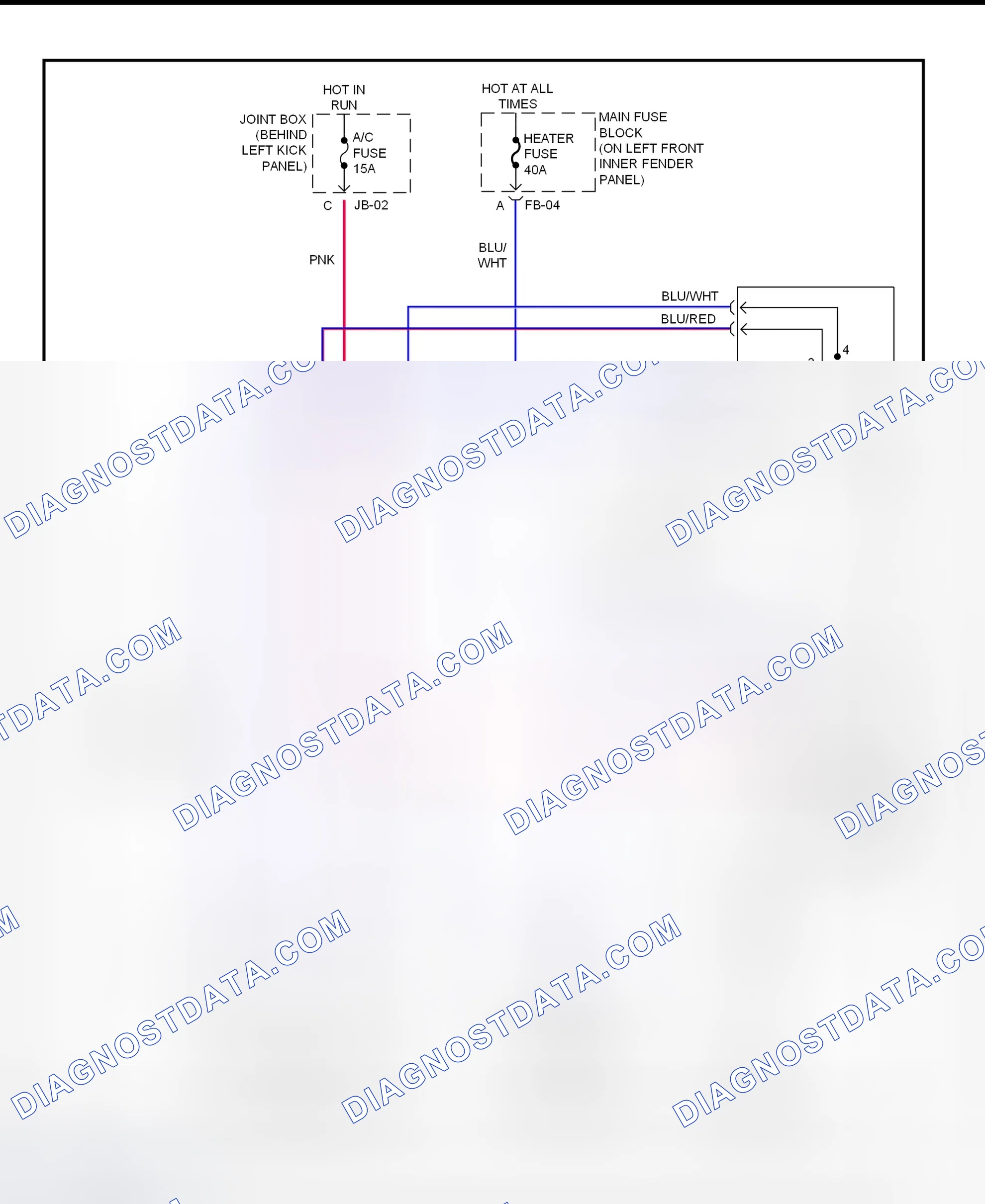 Scheme 3: Heater System Wiring Diagram (2001 Protege)