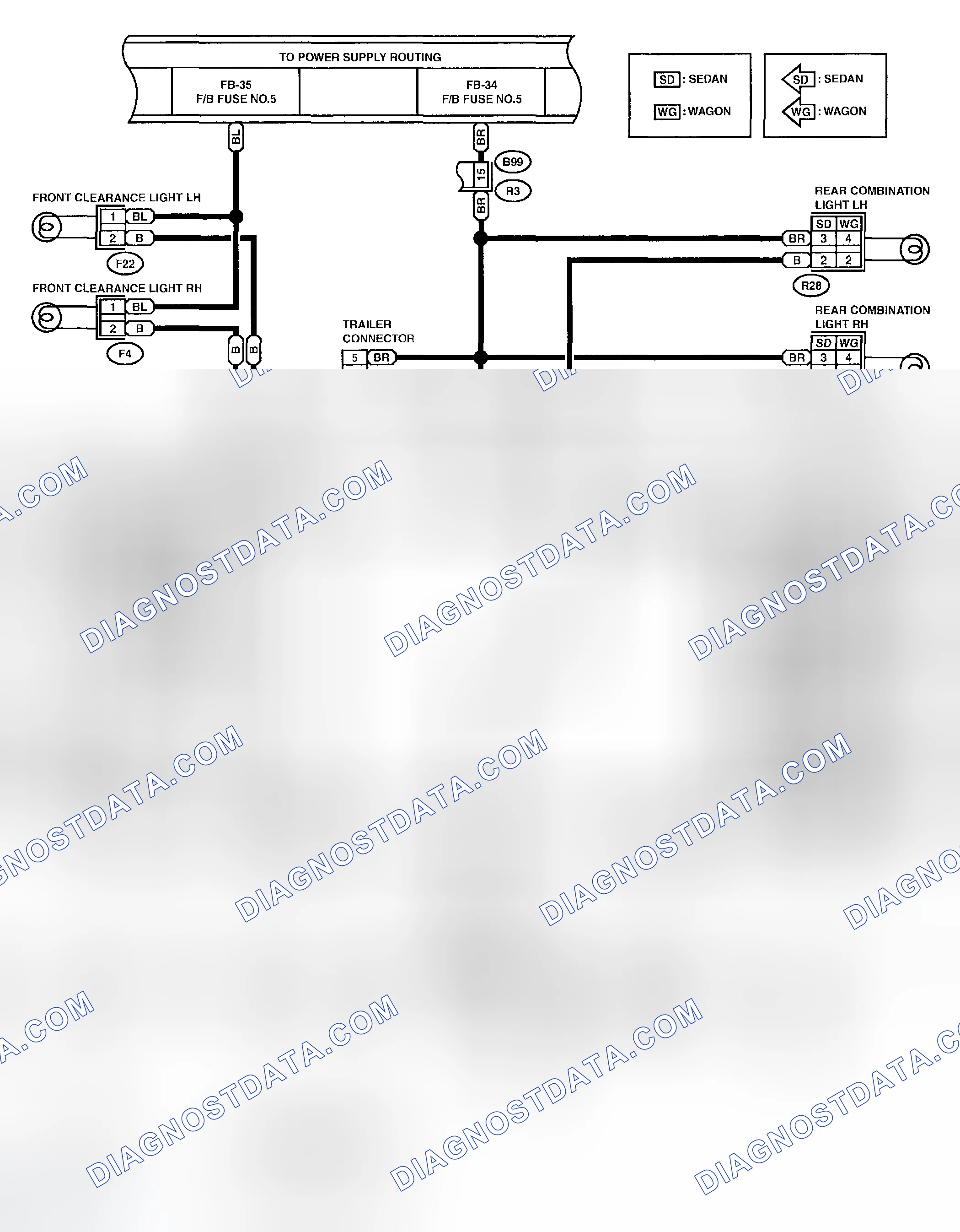 Scheme 66: Clearance Light & Illumination Light Schematic (2 Of 3)
