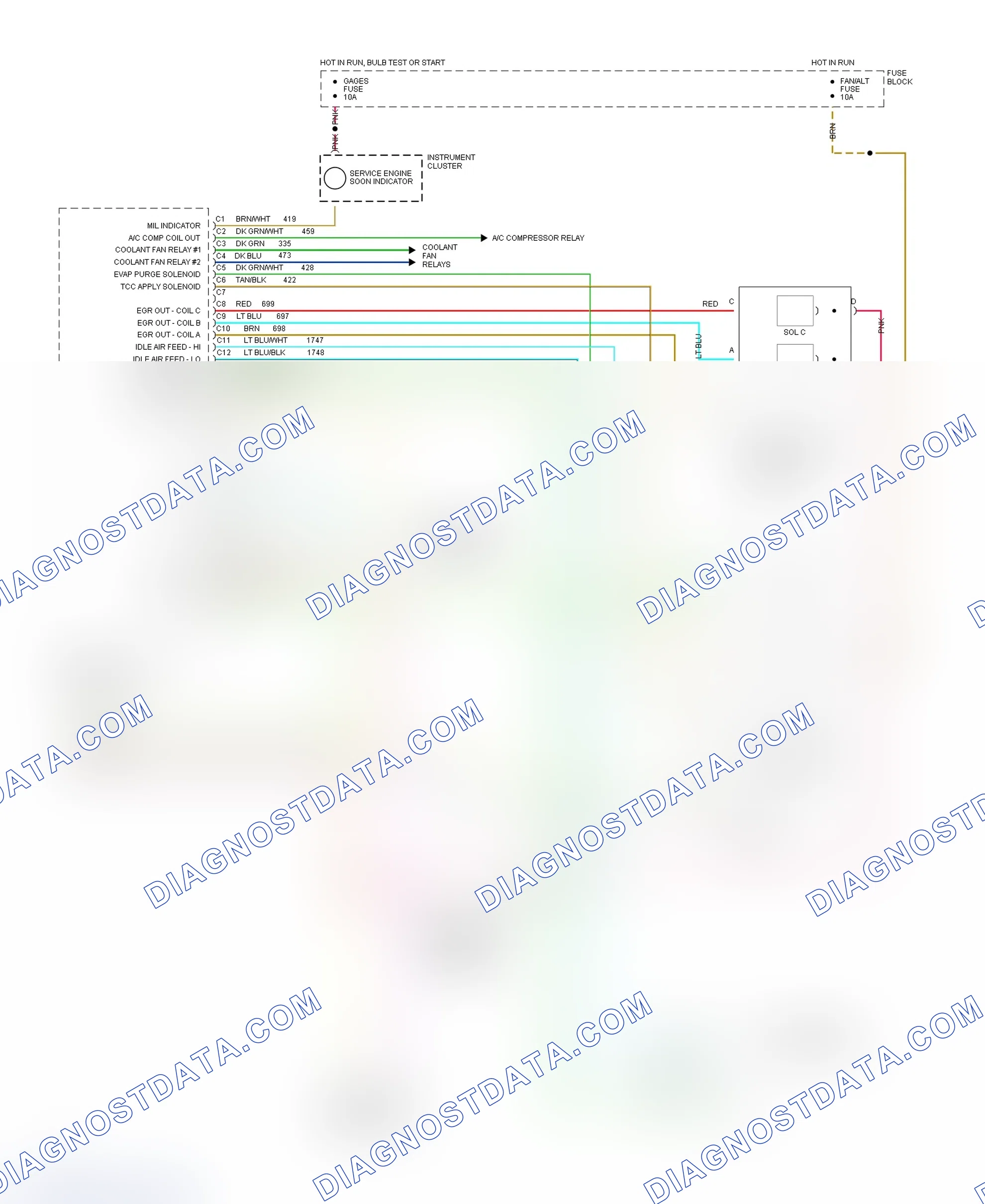Scheme 55: 3.1L (VIN M) PCM Wiring Diagram (3 Of 3)