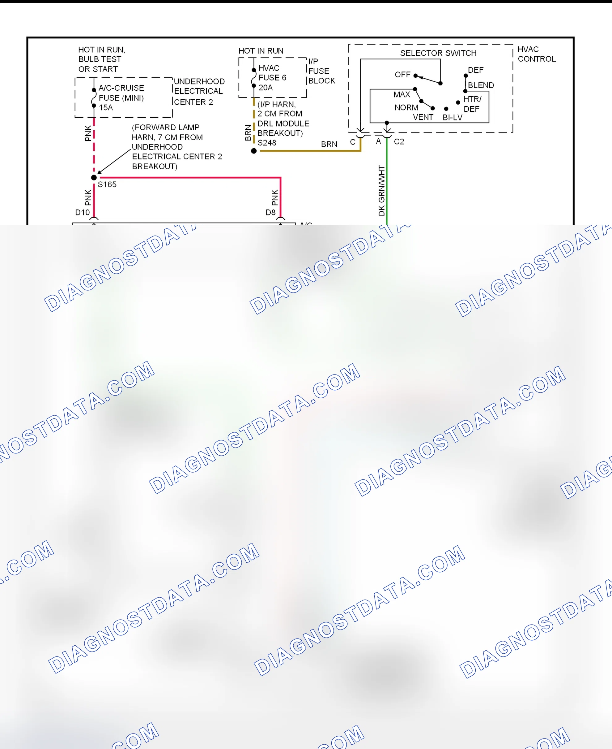 Scheme 7: A/C Compressor Clutch Control Circuit Wiring Diagram (Camaro & Firebird - With 5.7L VIN G Engine)