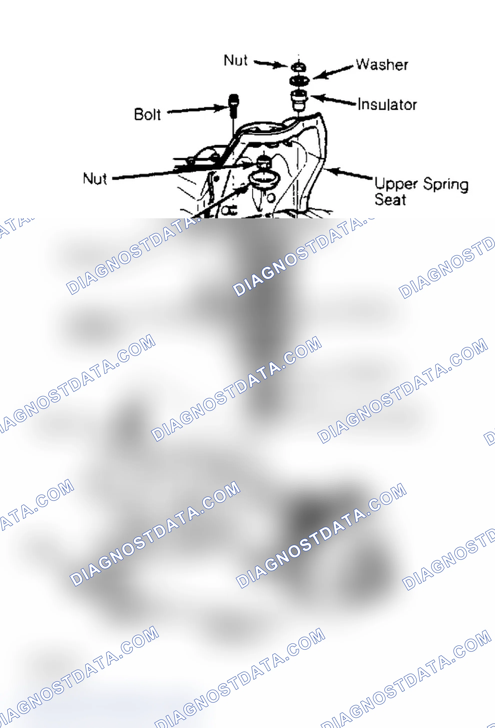 Scheme 15: Bronco II & Ranger Coil Spring Installation Position spring in upper spring seat and retainer.