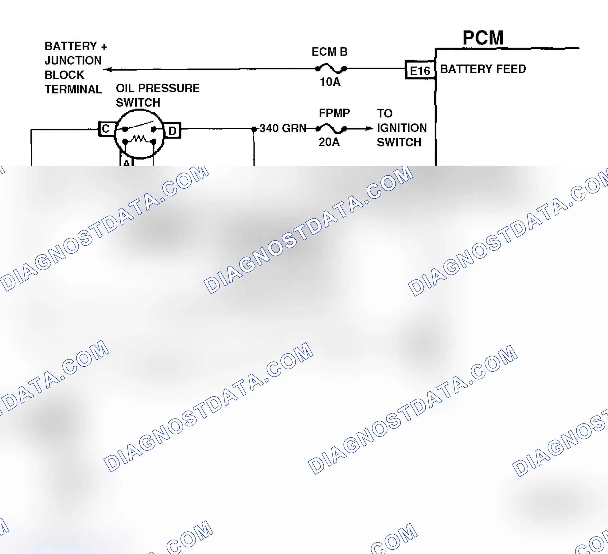 Scheme 286: Code 54 Schematic ("G" Series) Fuel Pump Circuit