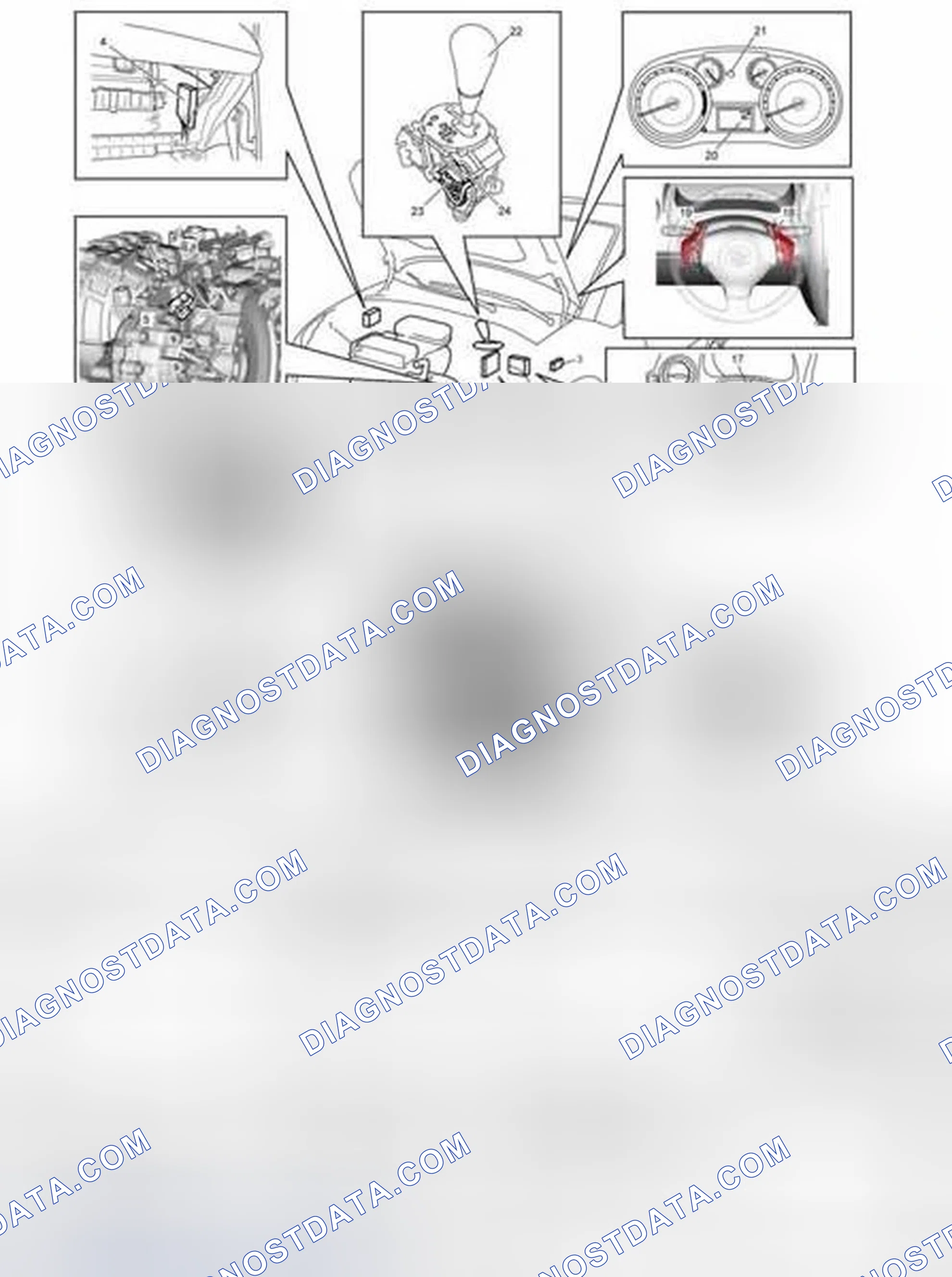 Scheme 101: Electronic Shift Control System Component Location