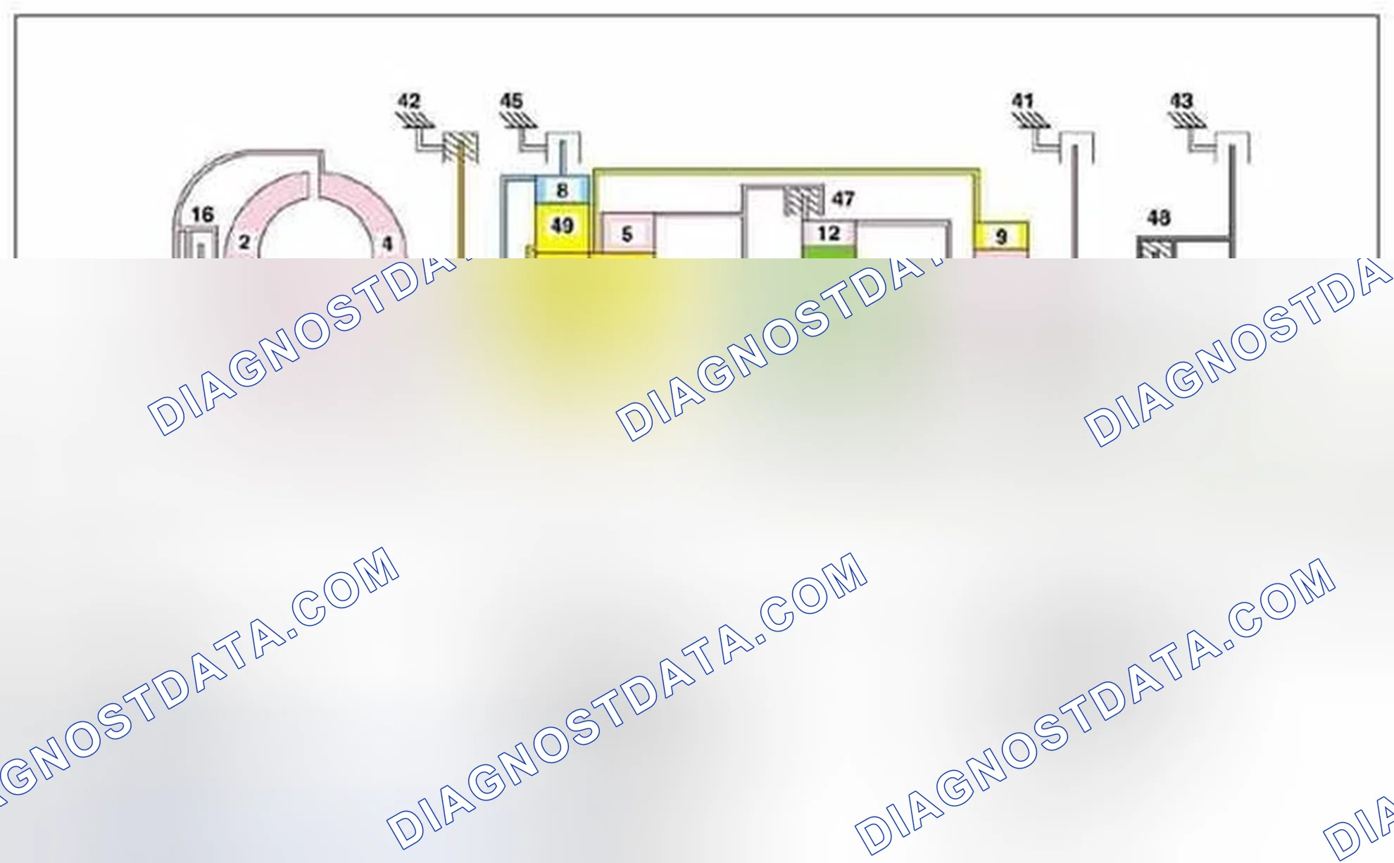 Scheme 245: Power flow in 6th gear, function - GF27.10-P-3021GZ