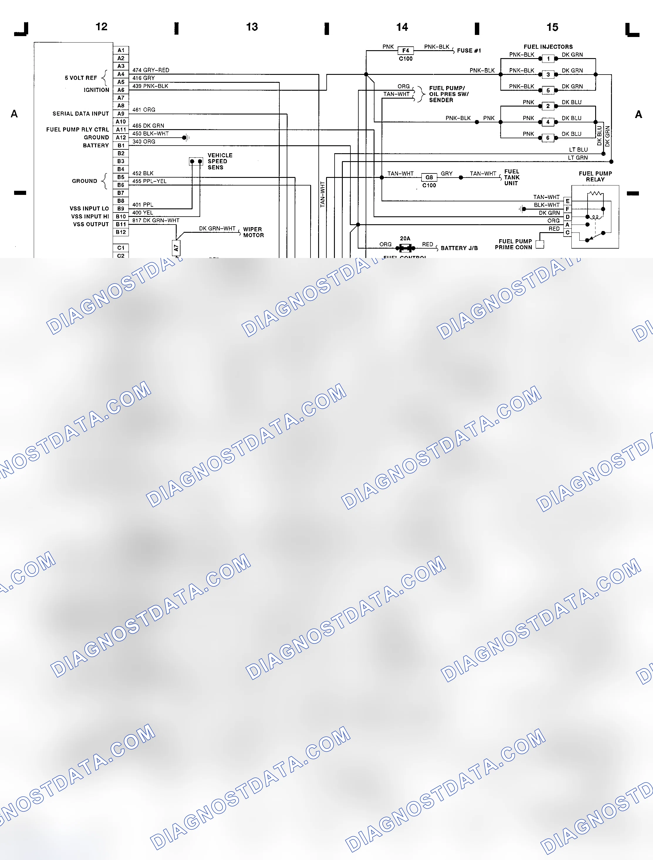 Scheme 12: 3.1L (VIN T) ECM Wiring Diagram (Beretta & Corsica)