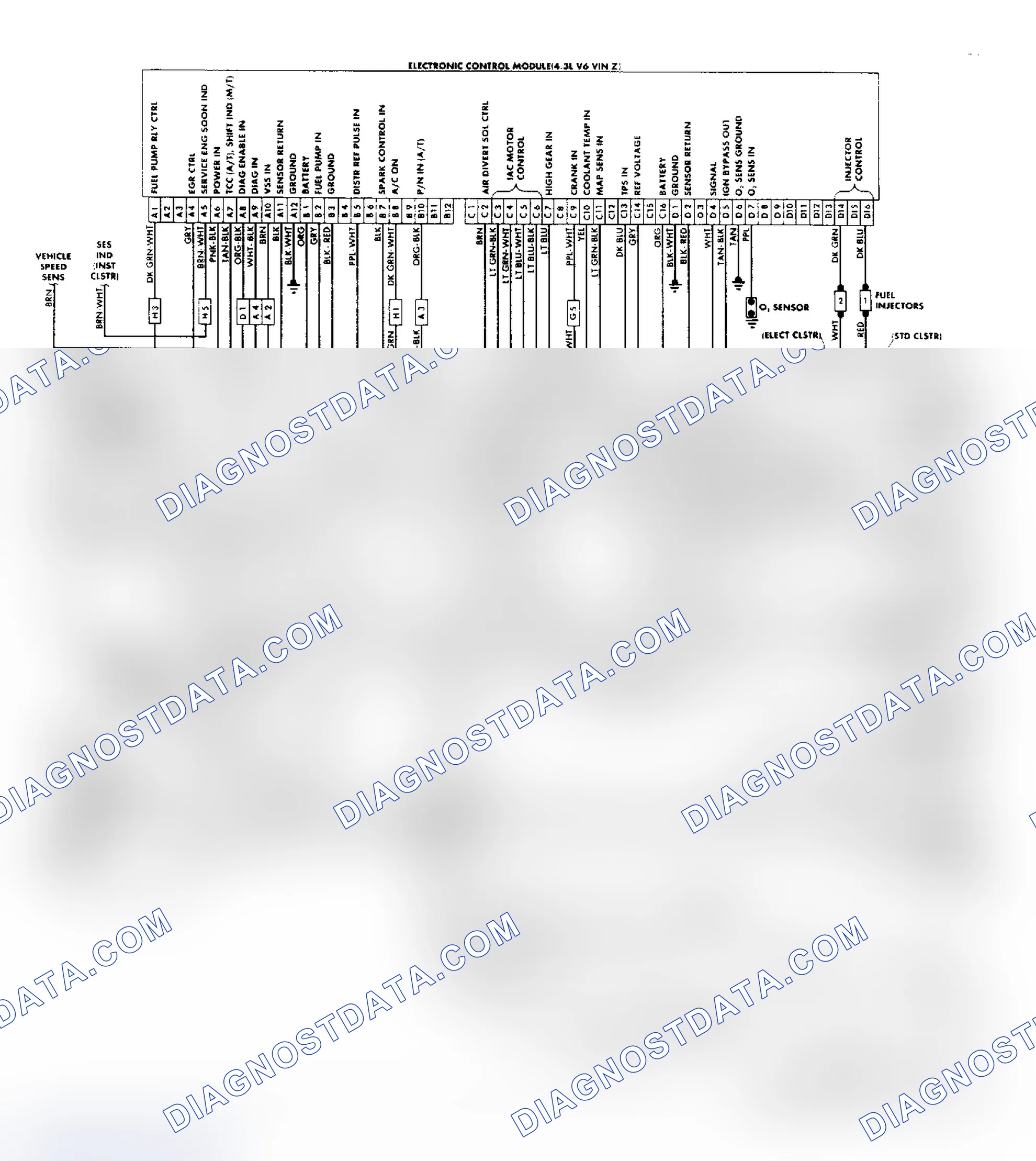 Scheme 157: "M" Series: Astro & Safari (4.3L) Wiring Diagram