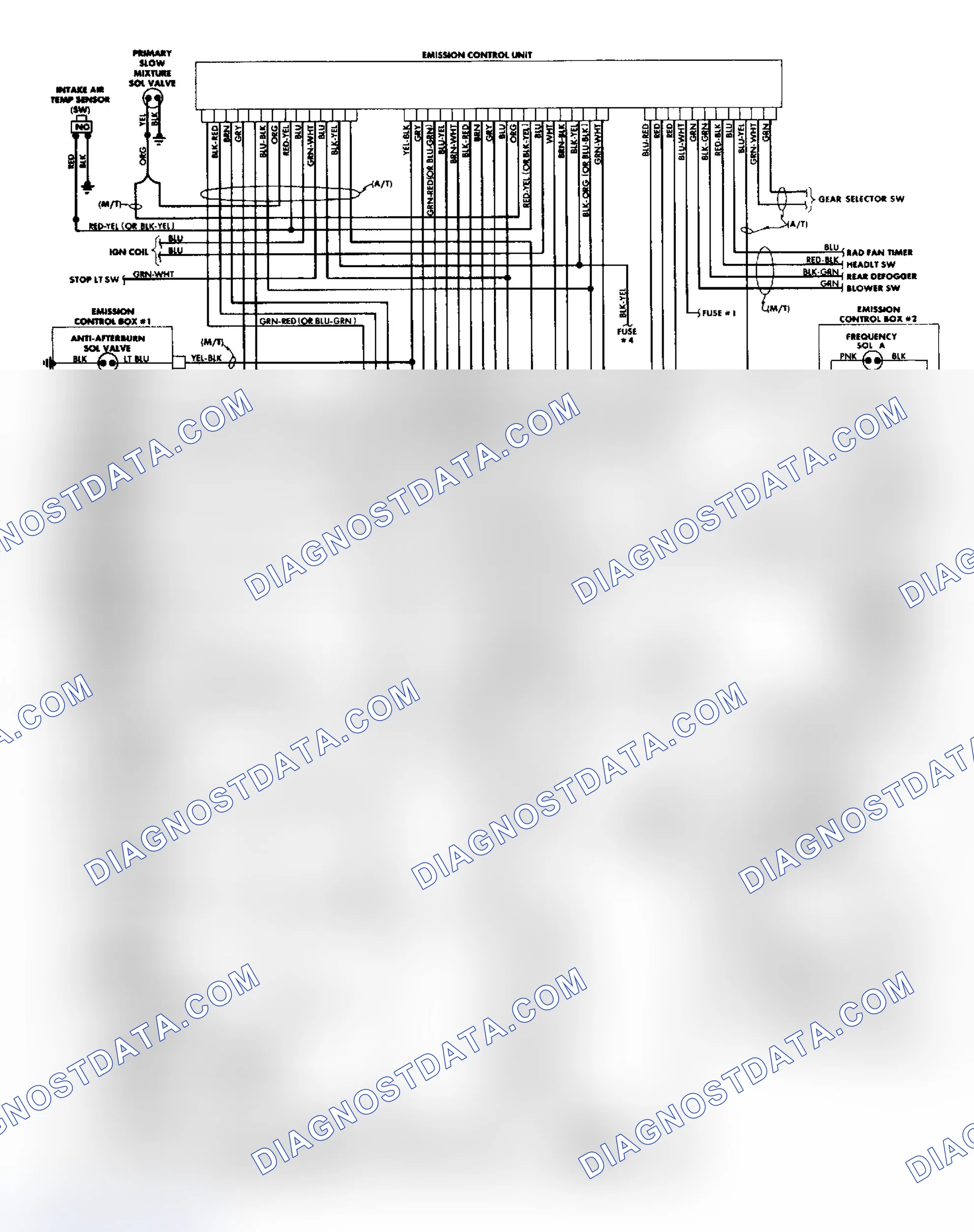Scheme 39: Civic 1500 & CRX Wiring Diagram (Carburetor)