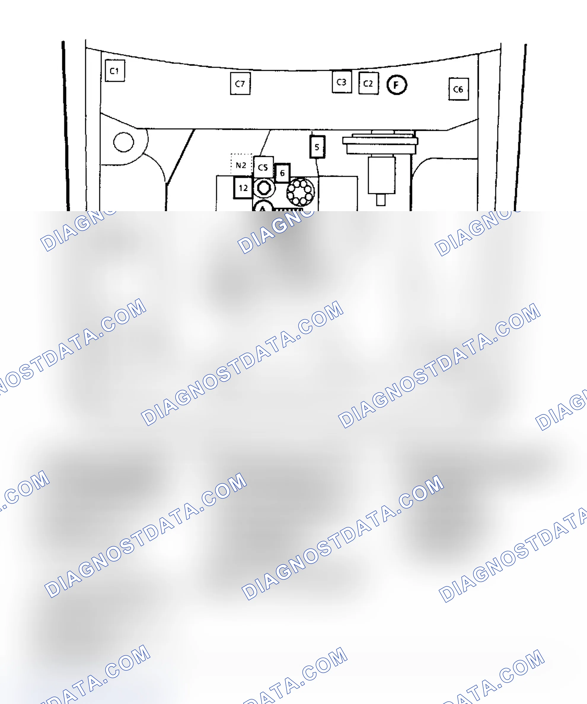 Scheme 508: Pontiac & Chevrolet (B & G Bodies), (VIN H/G) Component Locations