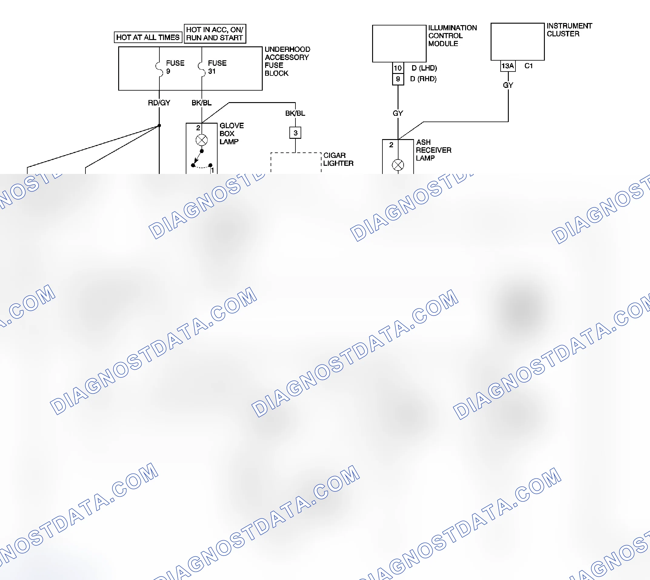 Scheme 15: INTERIOR LIGHTING CIRCUIT DIAGRAM