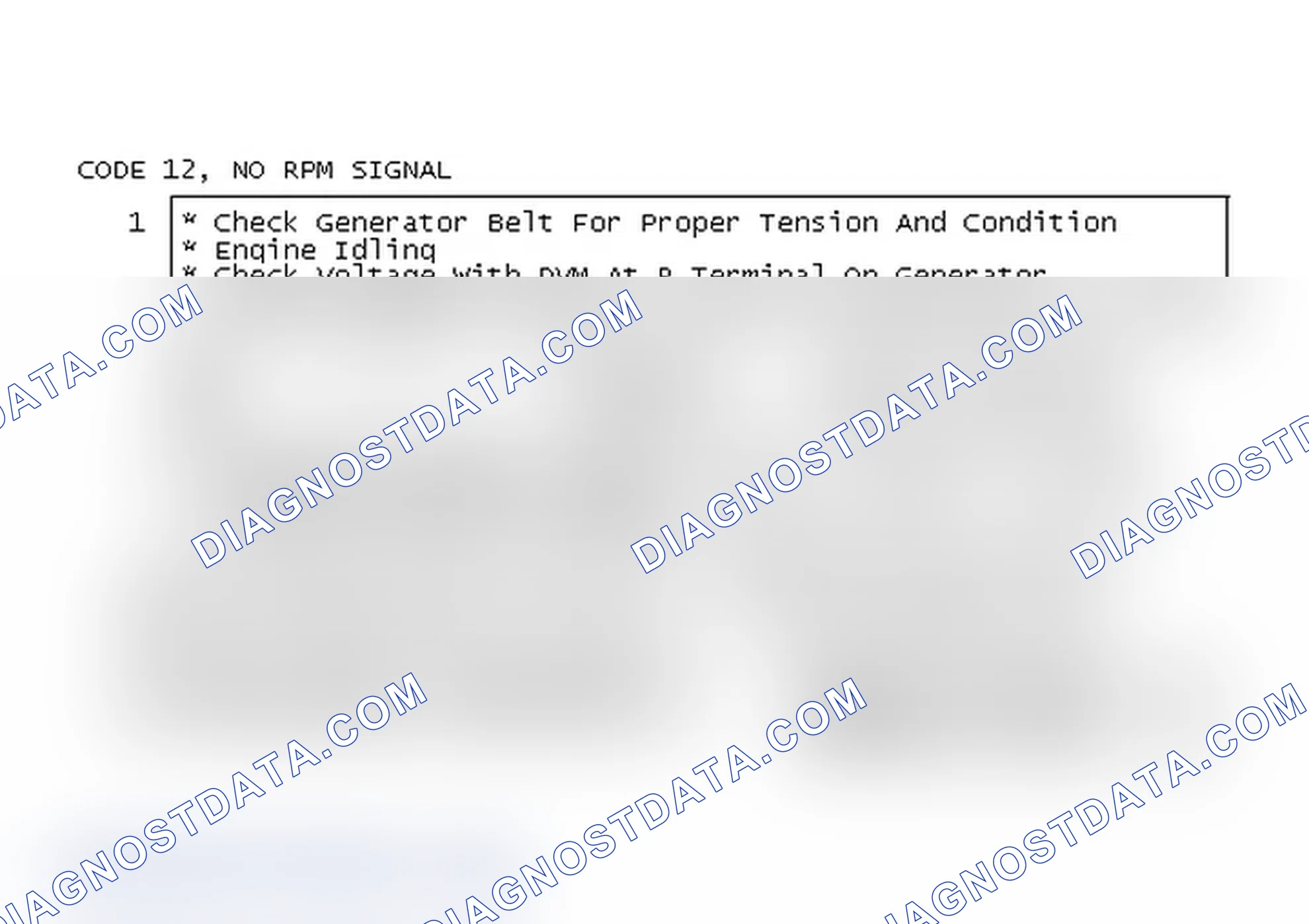 Scheme 408: Code 12, No RPM Signal