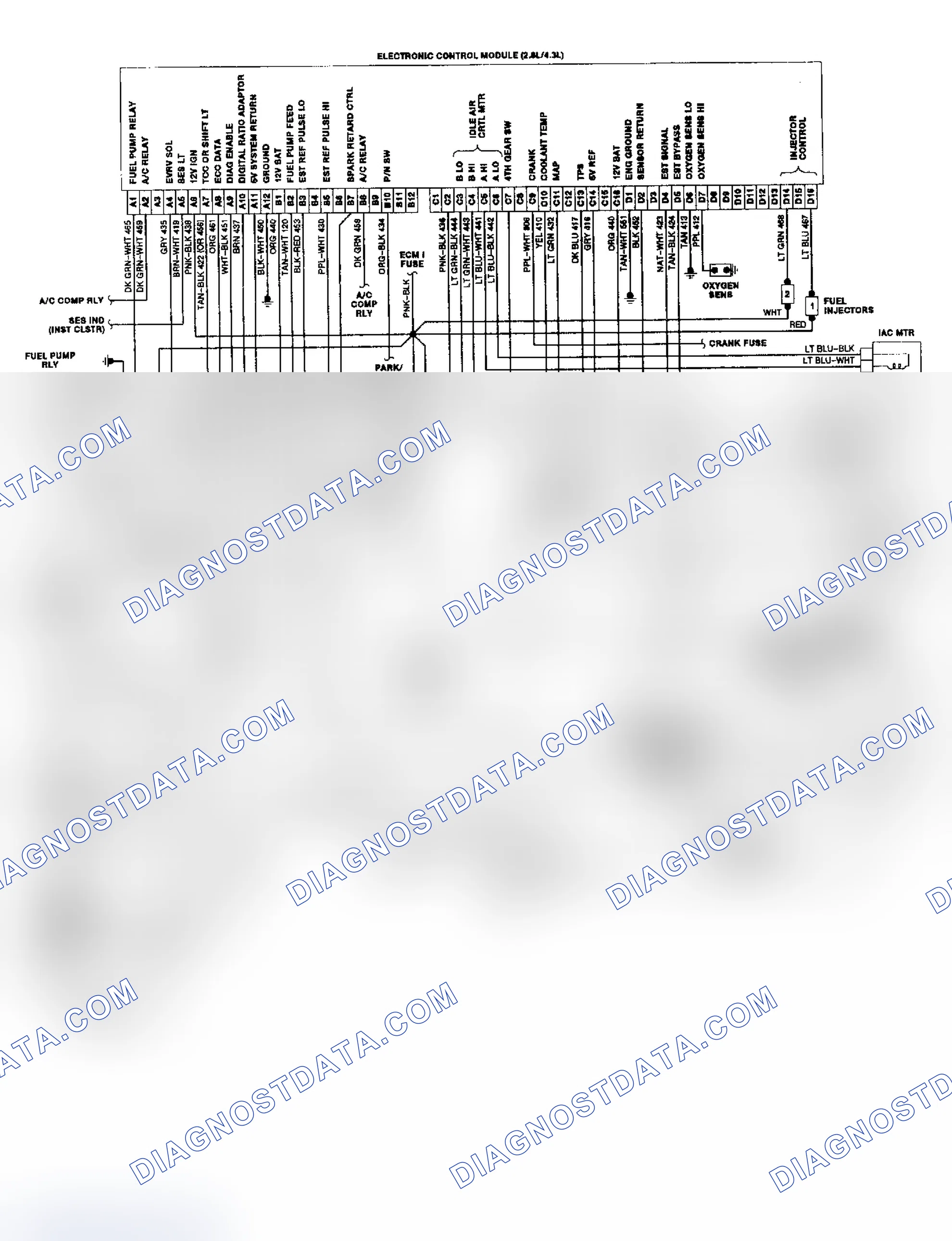 Scheme 22: "S" & "T" Series 2.8L & 4.3L TBI/CCC Wiring Diagram