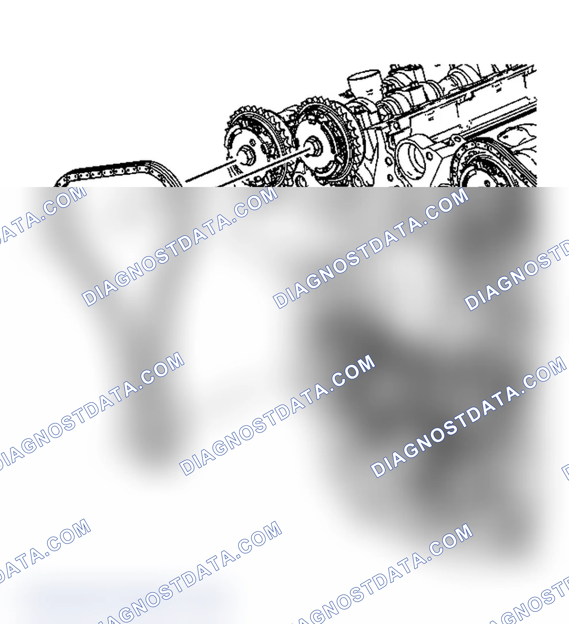 Scheme 1: Secondary Camshaft Drive Chain Removal - Right