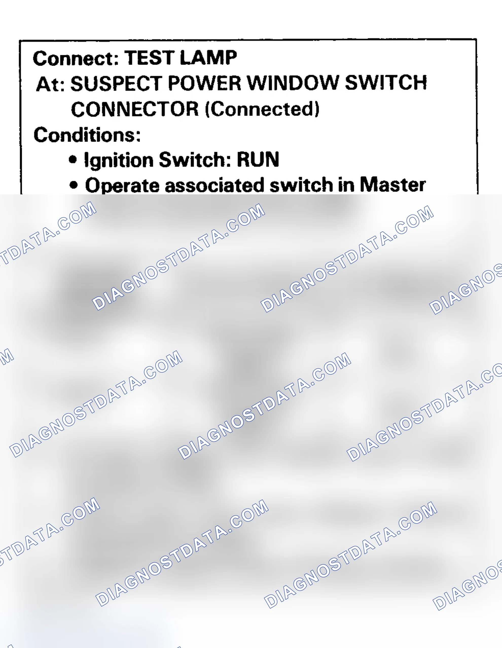 Scheme 11: TEST C: POWER WINDOW SWITCH TEST (4-DOOR ONLY)
