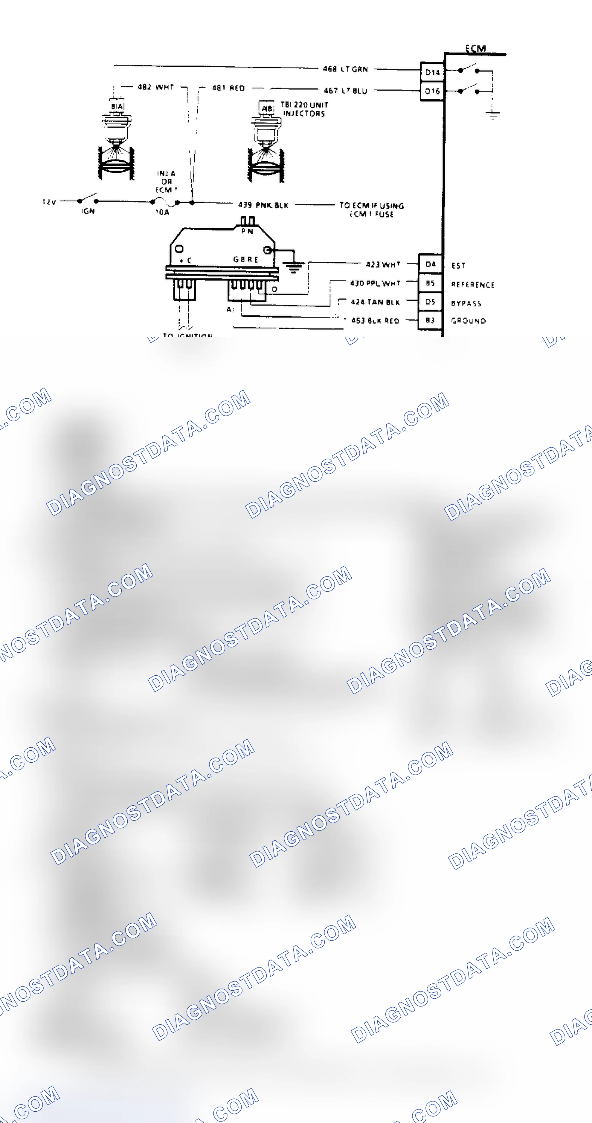 Scheme 57: Chart A4, Injector Circuit Diagnosis (All Other Models)