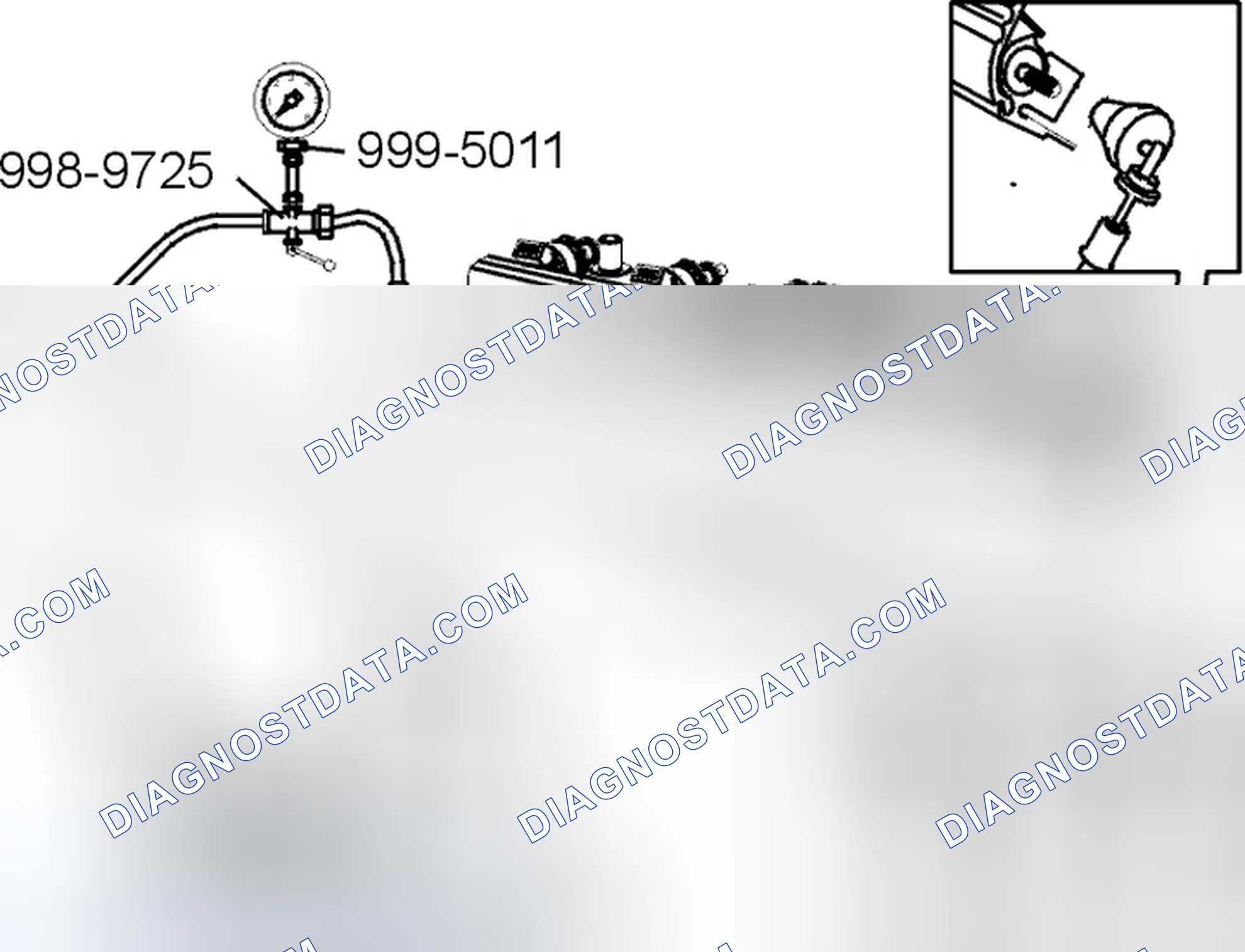 Scheme 131: Connecting fuel pressure gauge