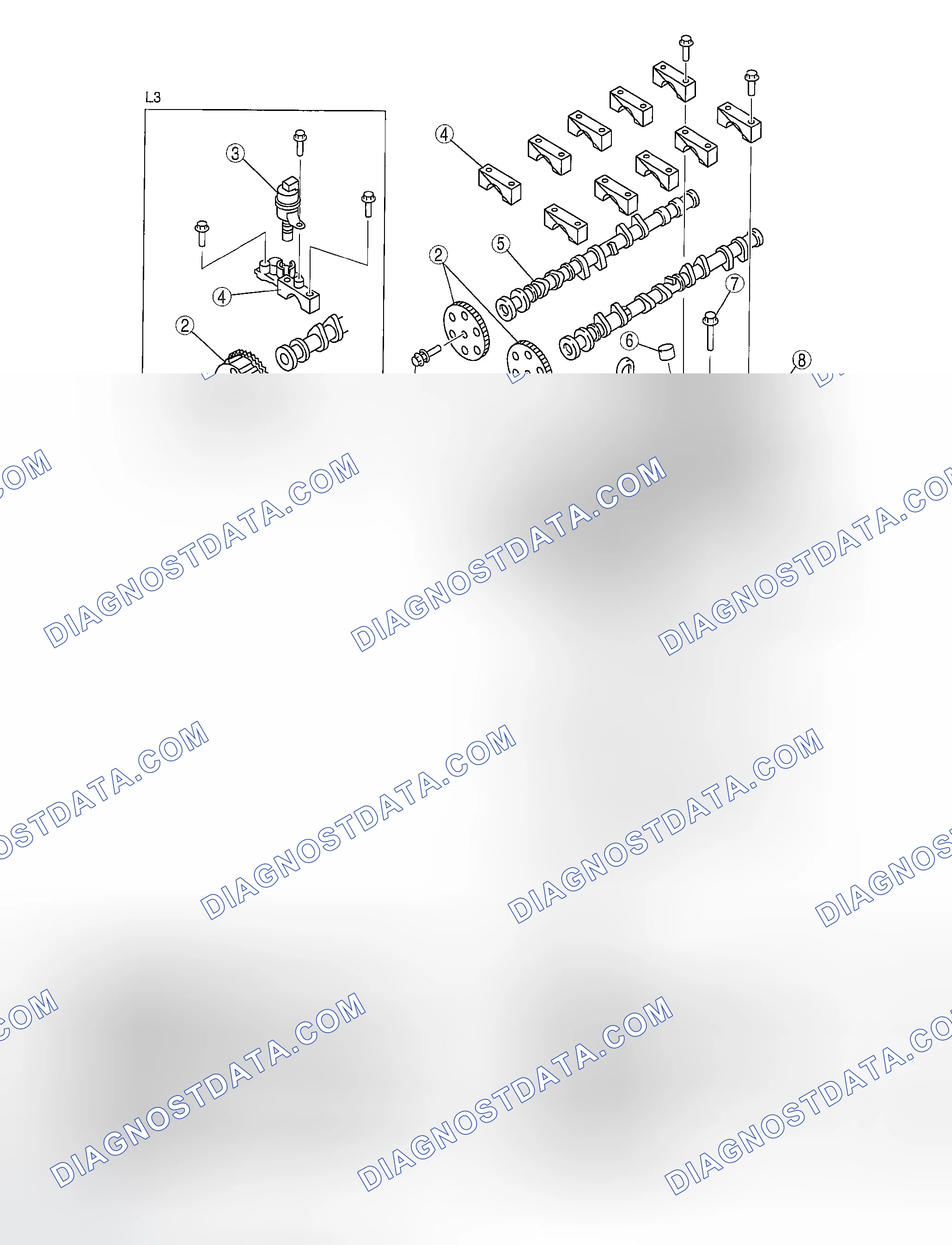 Scheme 129: CYLINDER HEAD (I) DISASSEMBLY