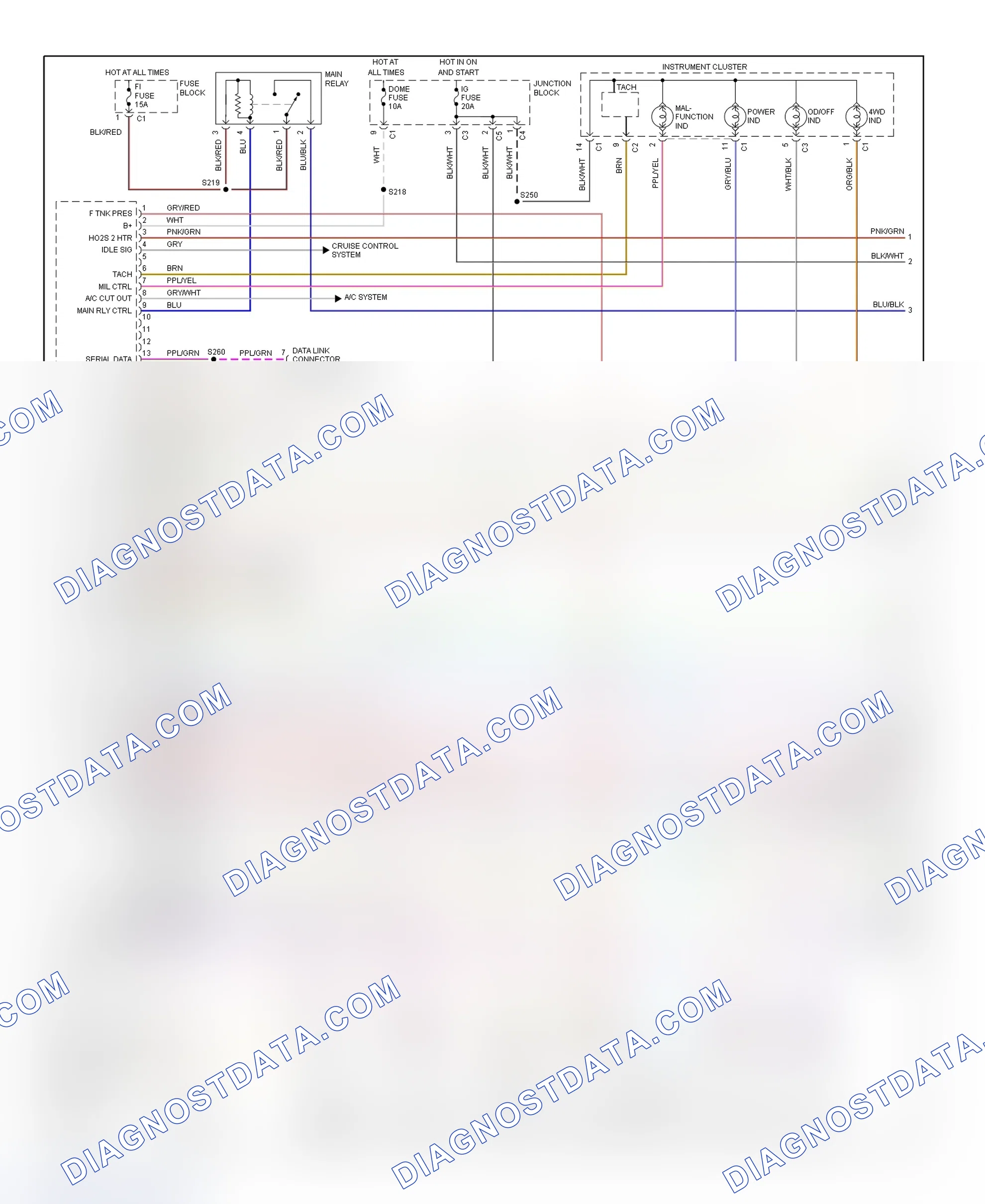 Scheme 182: PCM Wiring Diagram (Tracker - 2.0L - 1 Of 3)
